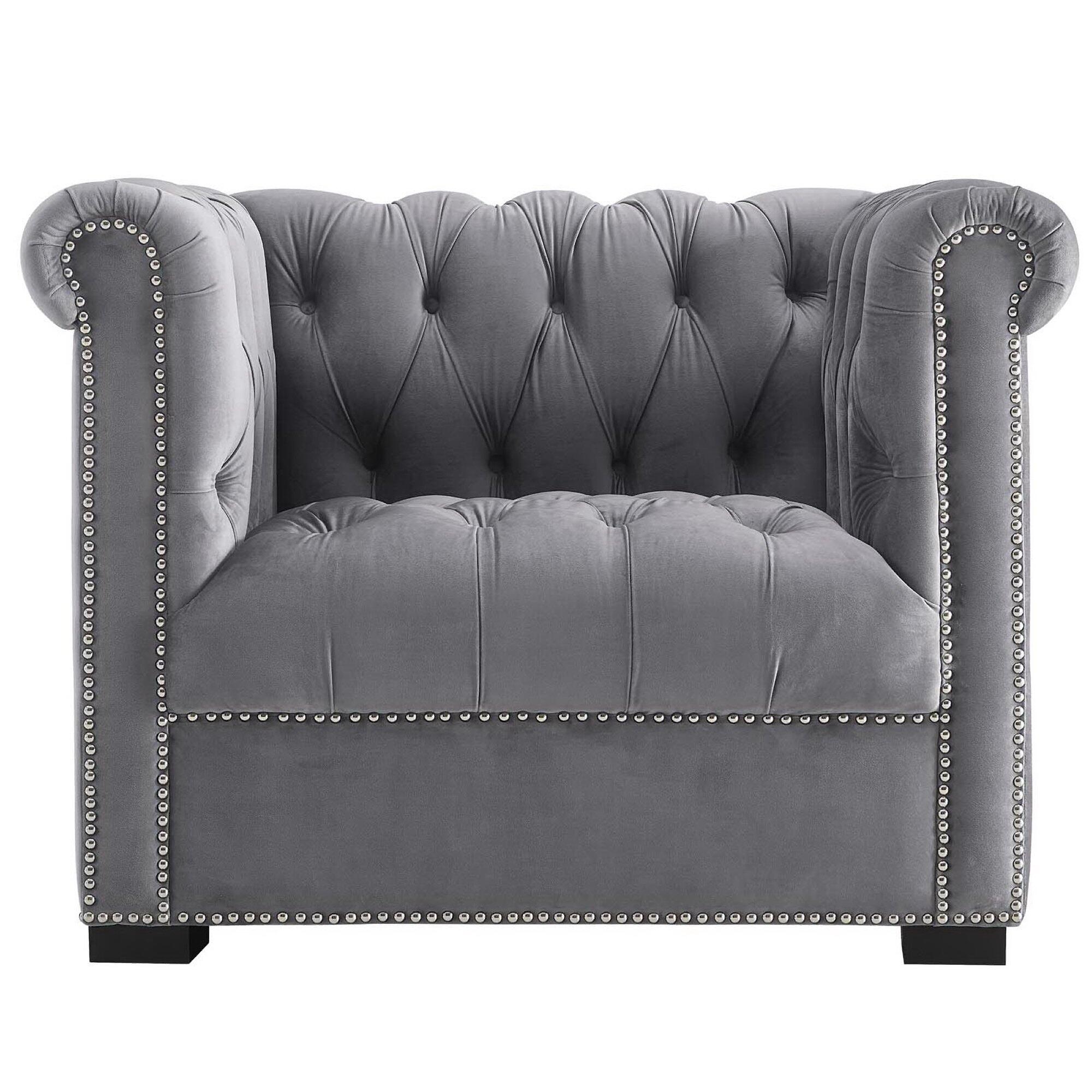Modway Heritage Accent Chair, Gray, large