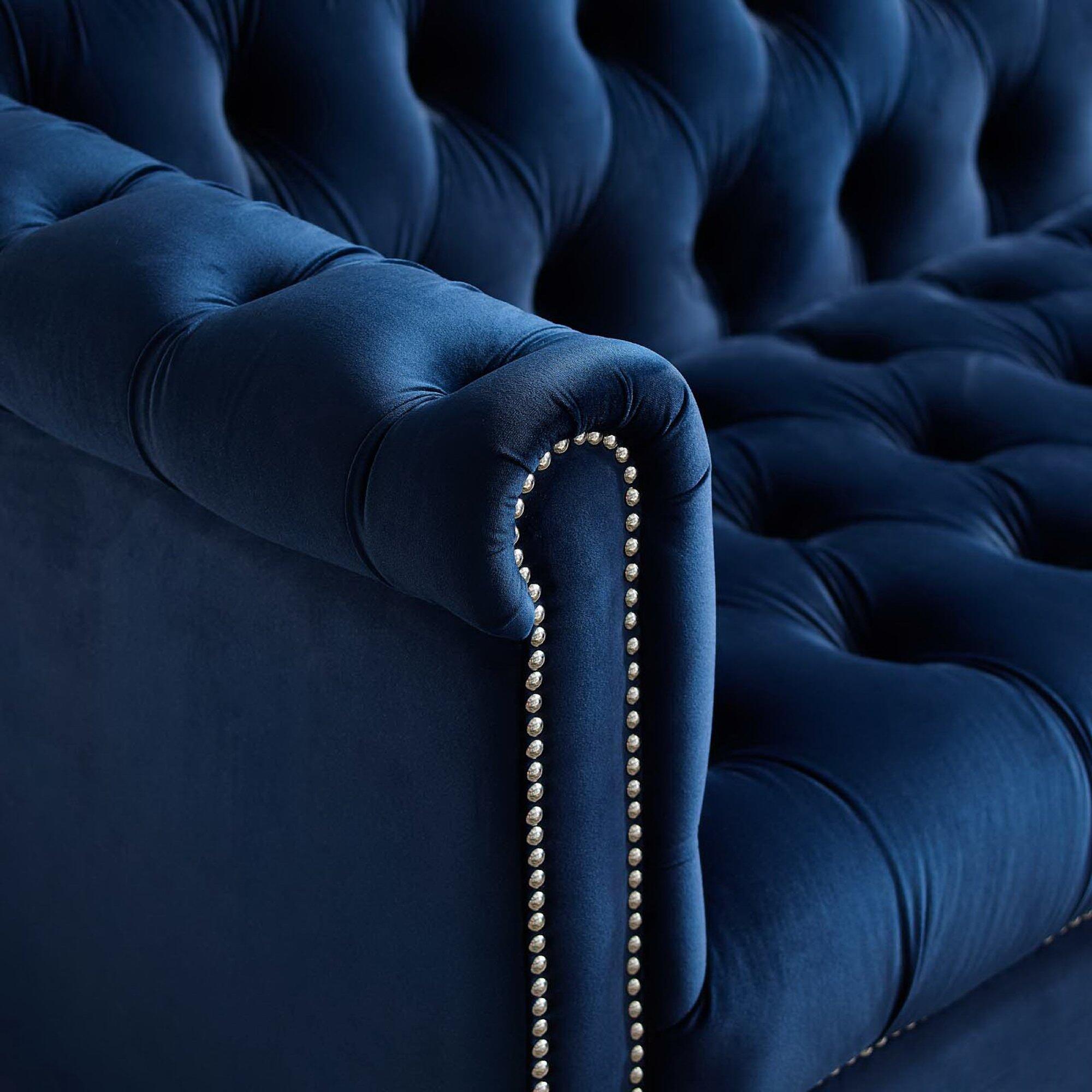Modway Heritage Accent Chair, Midnight Blue, large