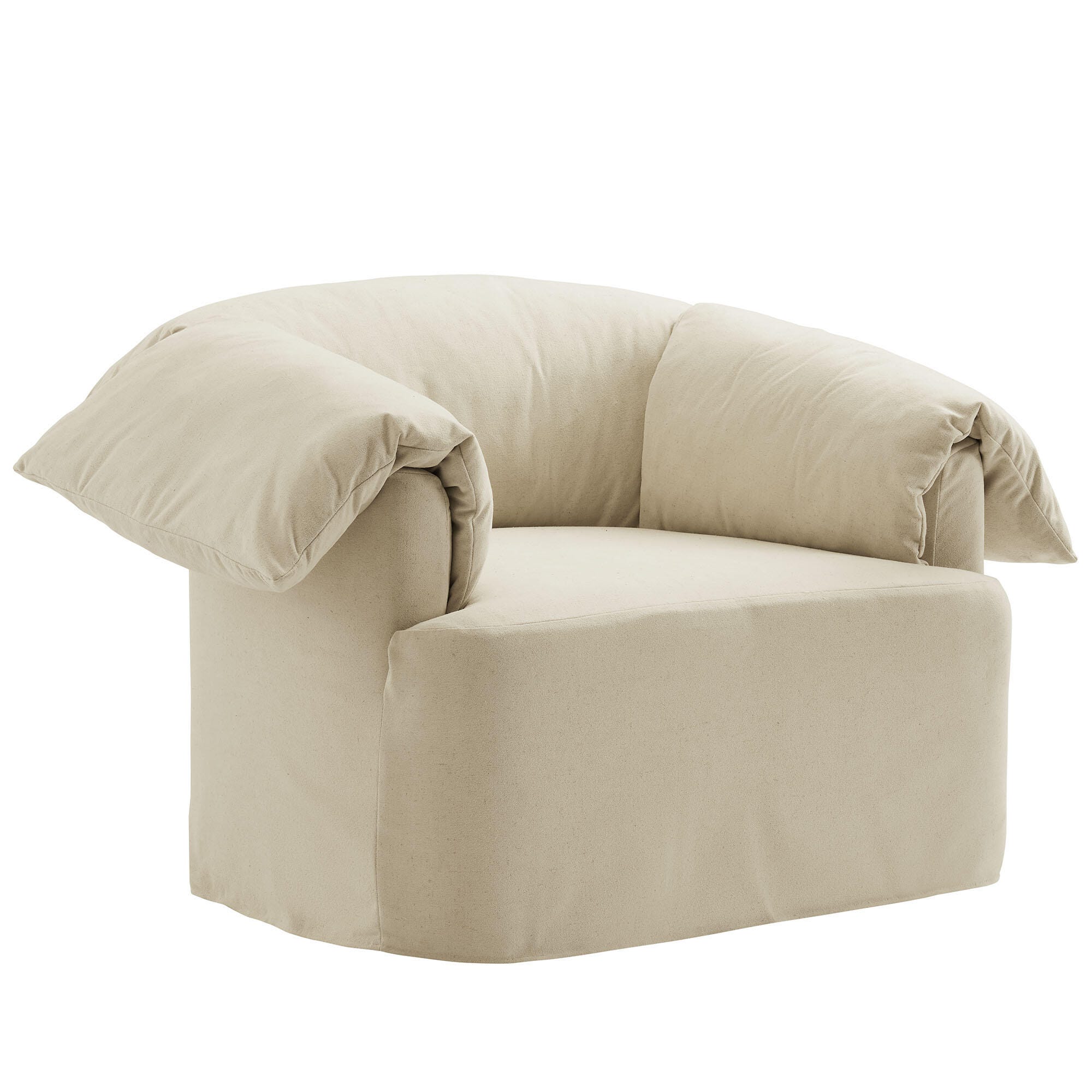 Modway Lark Oversized Chair, Linen, large