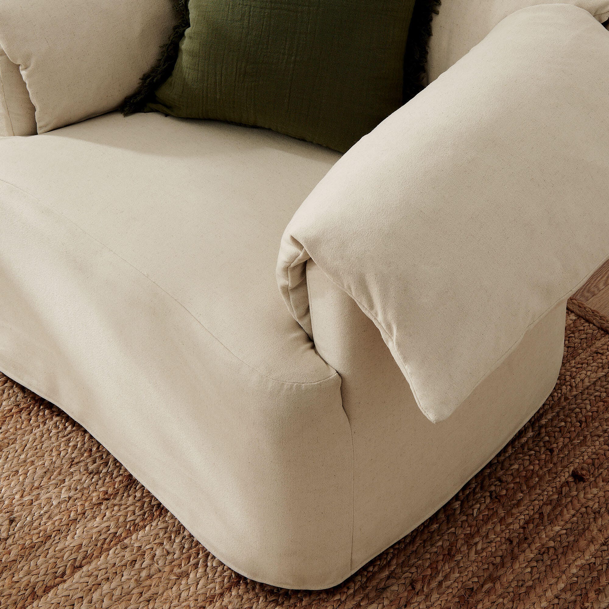 Modway Lark Oversized Chair, Linen, large