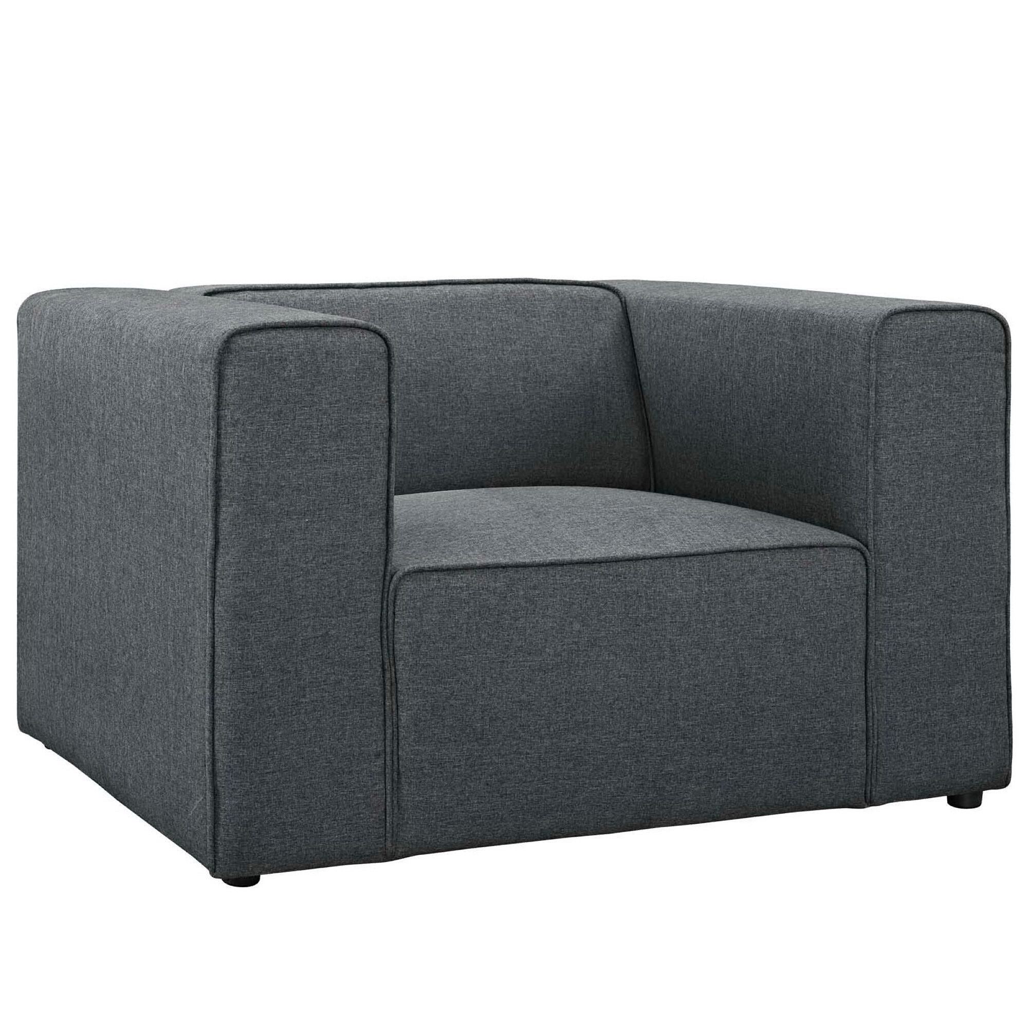 Modway Mingle Accent Chair, Gray, large