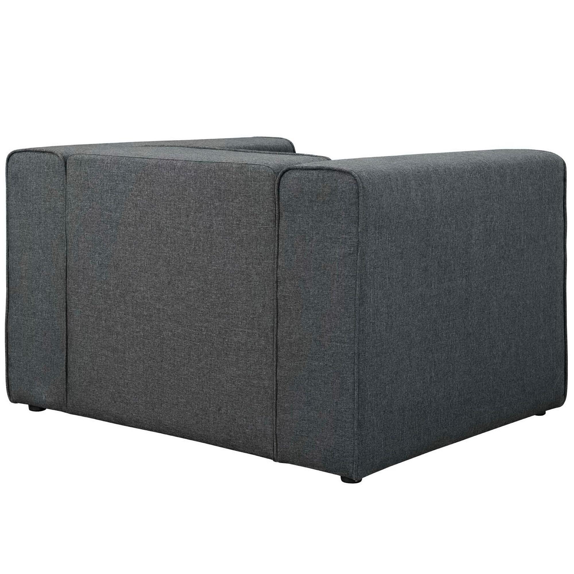 Modway Mingle Accent Chair, Gray, large