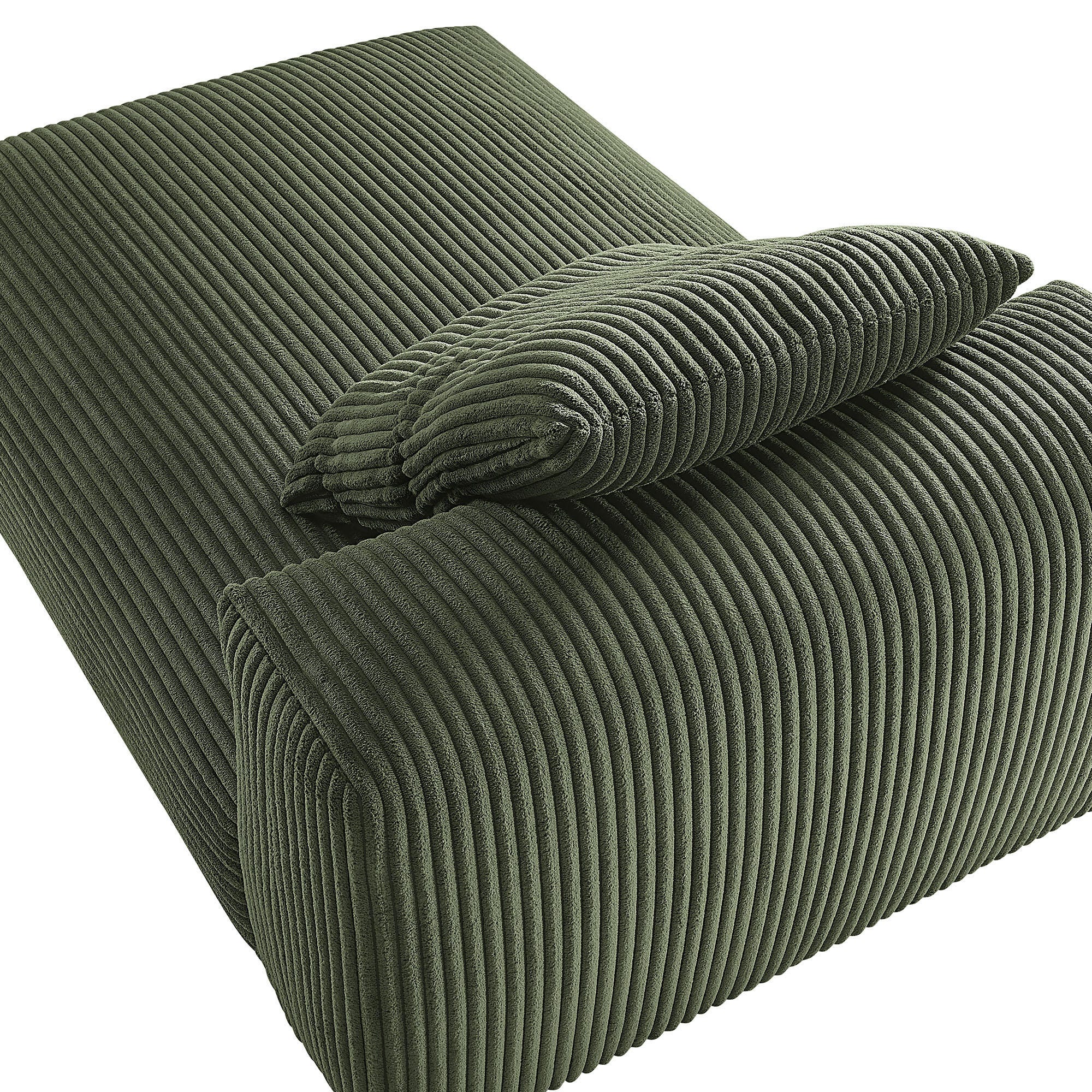 Modway Solace Armless Oversized Chaise, Fern, large