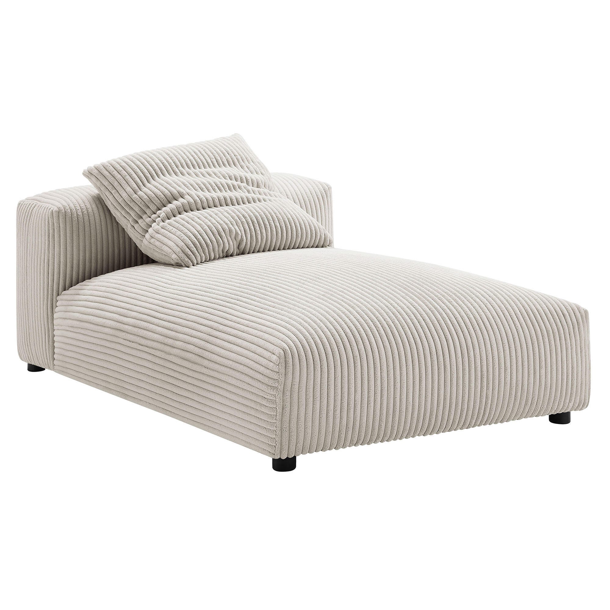 Modway Solace Armless Oversized Chaise, Almond, large