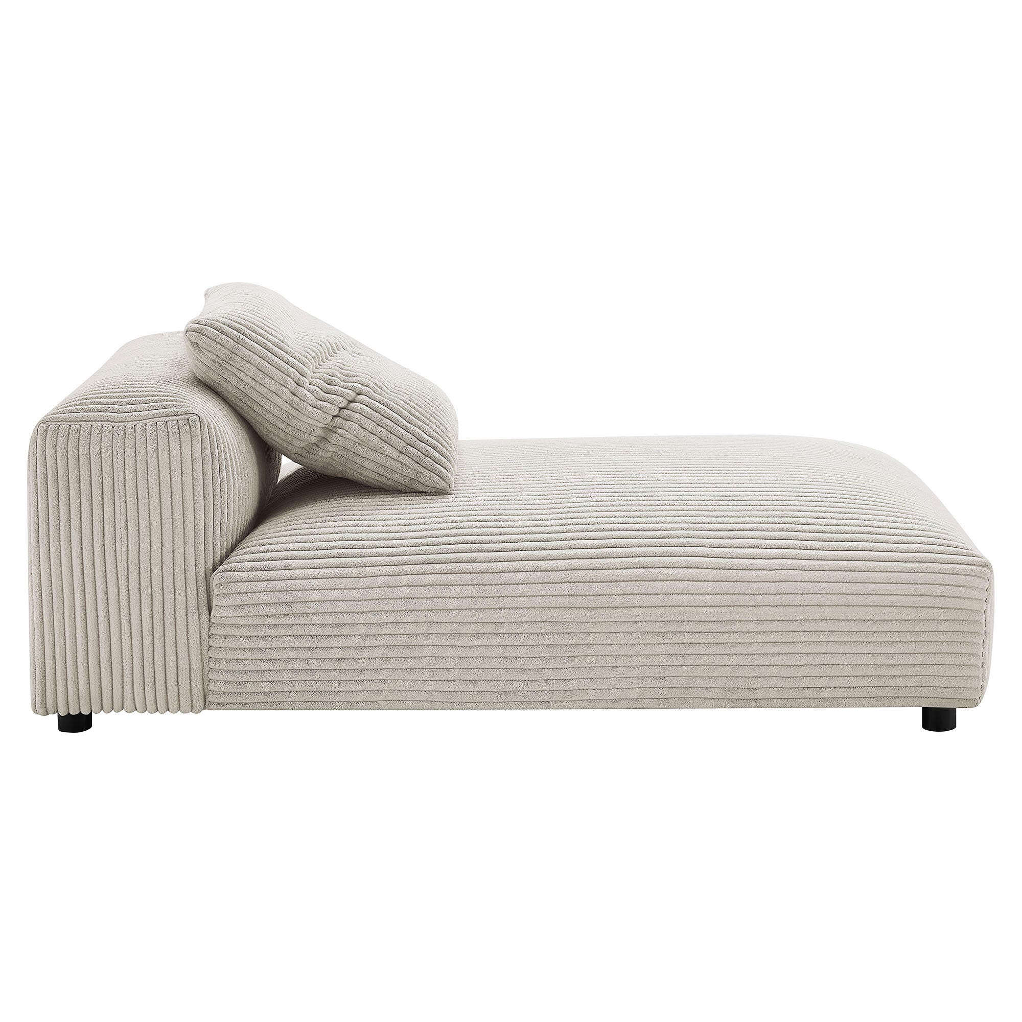 Modway Solace Armless Oversized Chaise, Almond, large