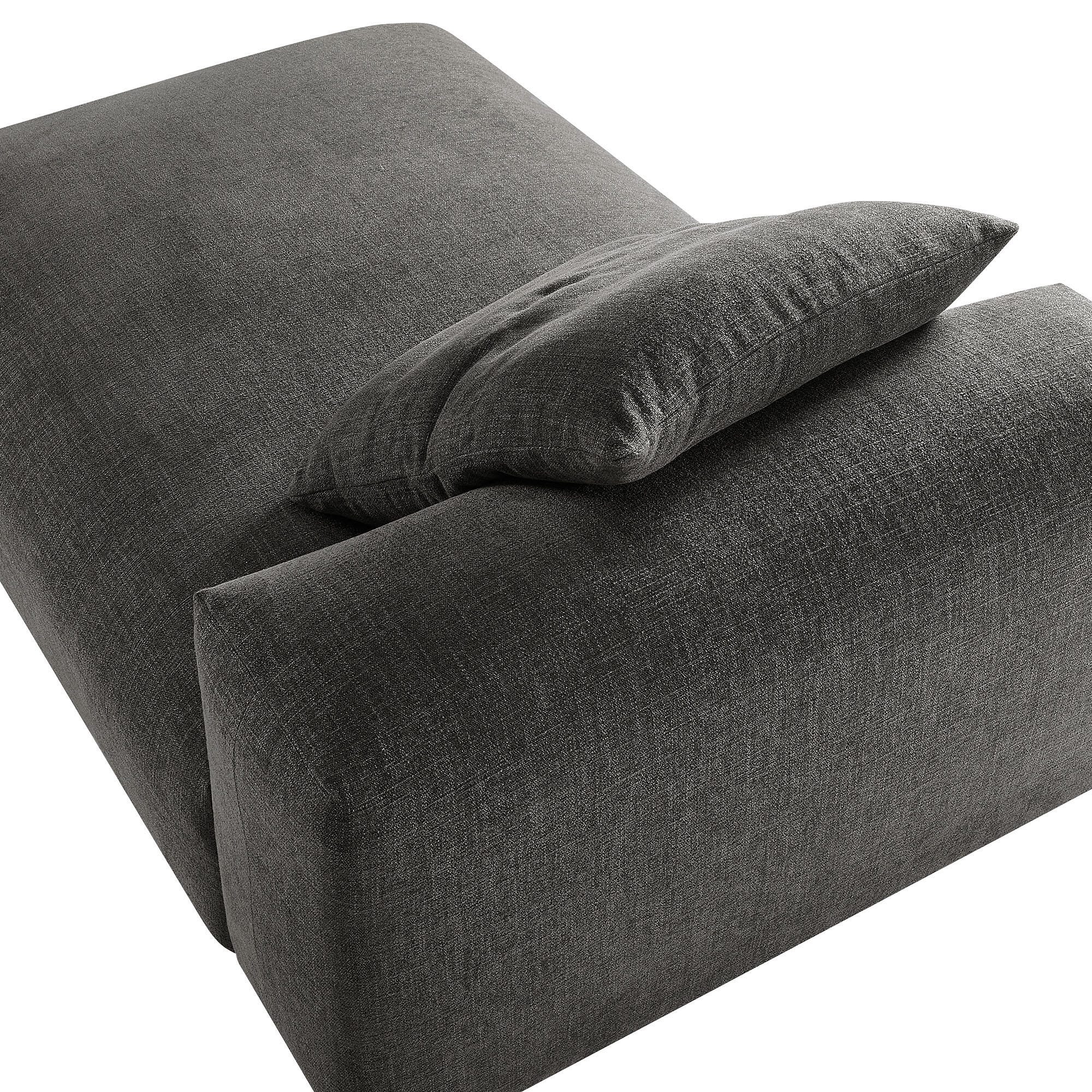 Modway Solace Oversized Chaise, Charcoal, large