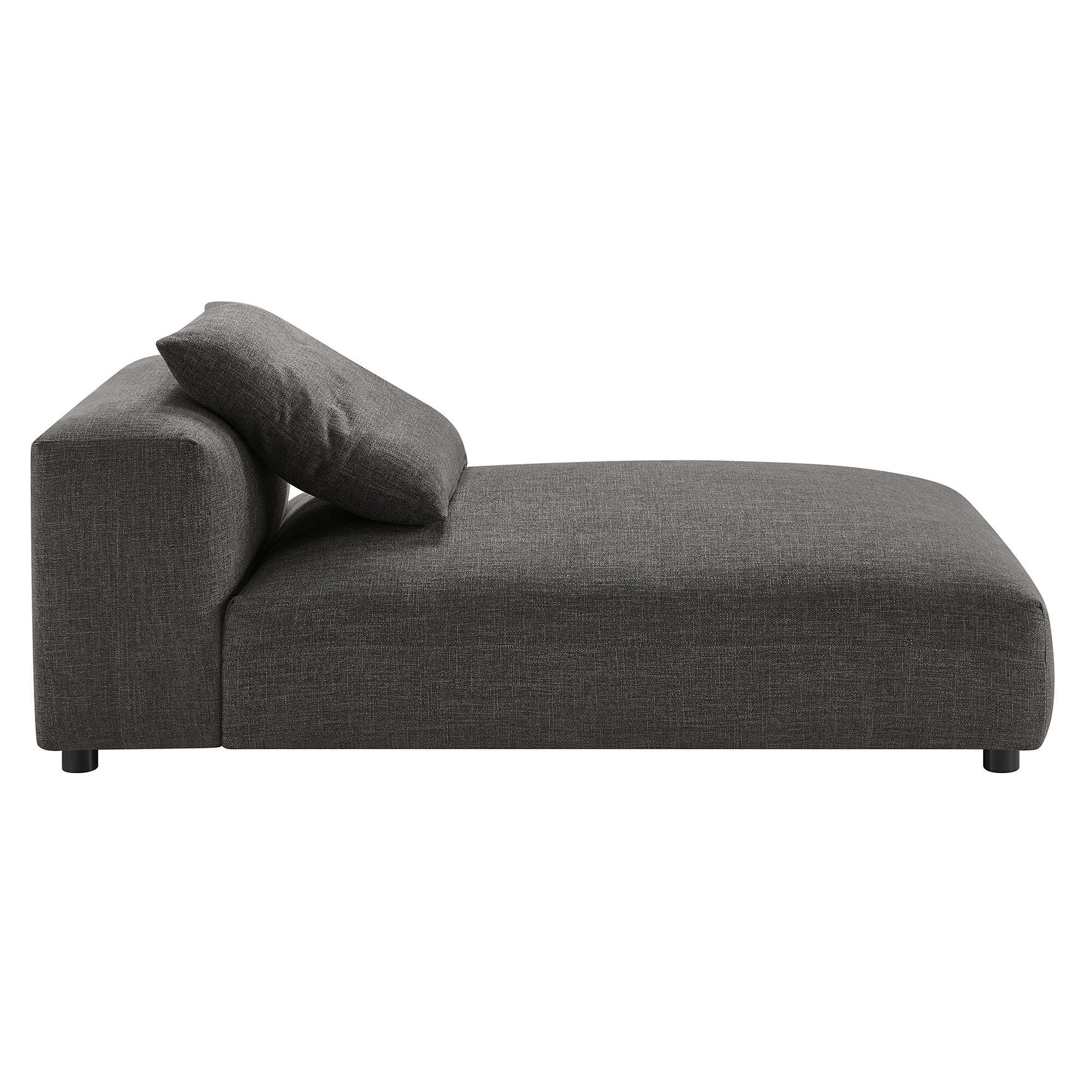 Modway Solace Oversized Chaise, Charcoal, large
