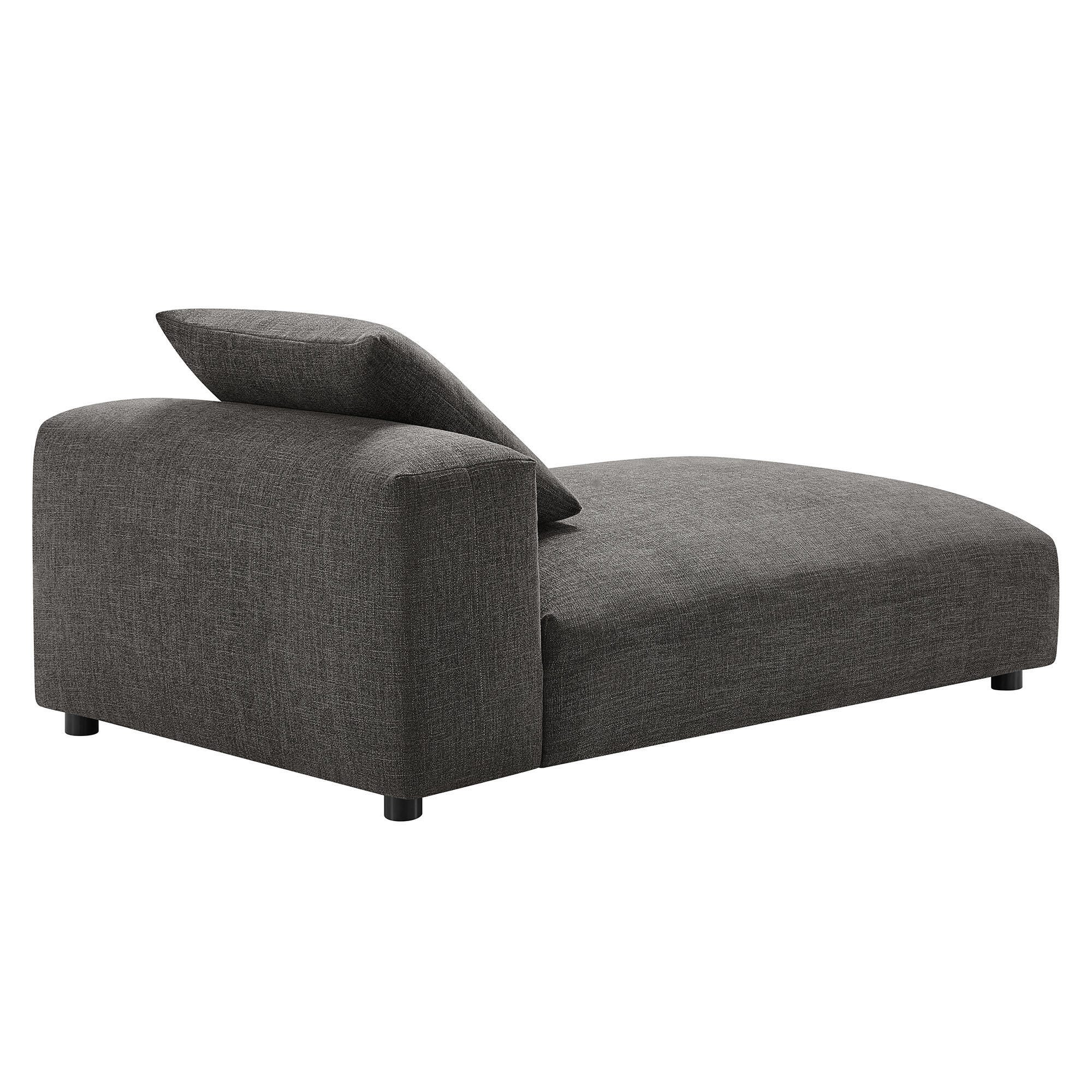 Modway Solace Oversized Chaise, Charcoal, large