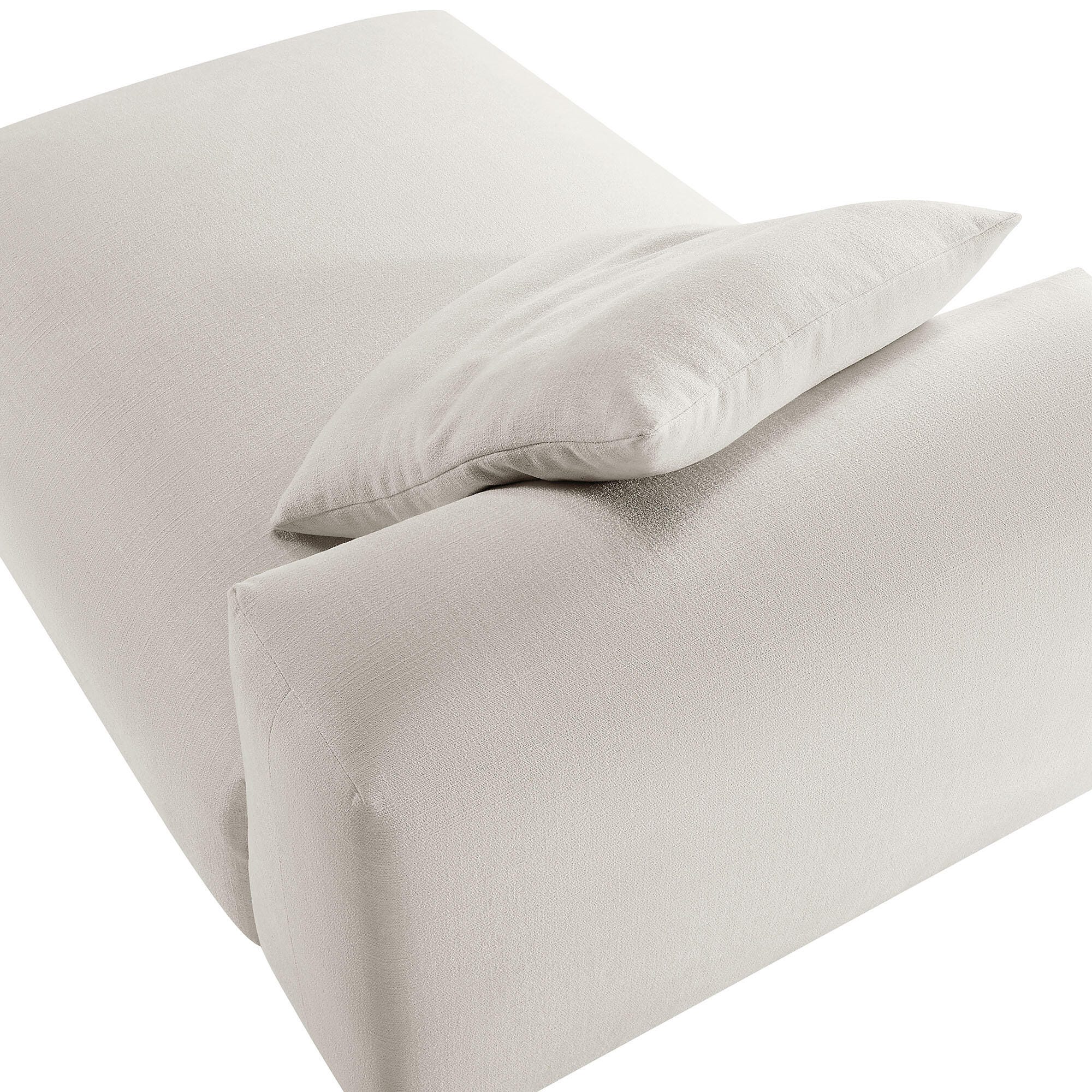 Modway Solace Oversized Chaise, Salt, large