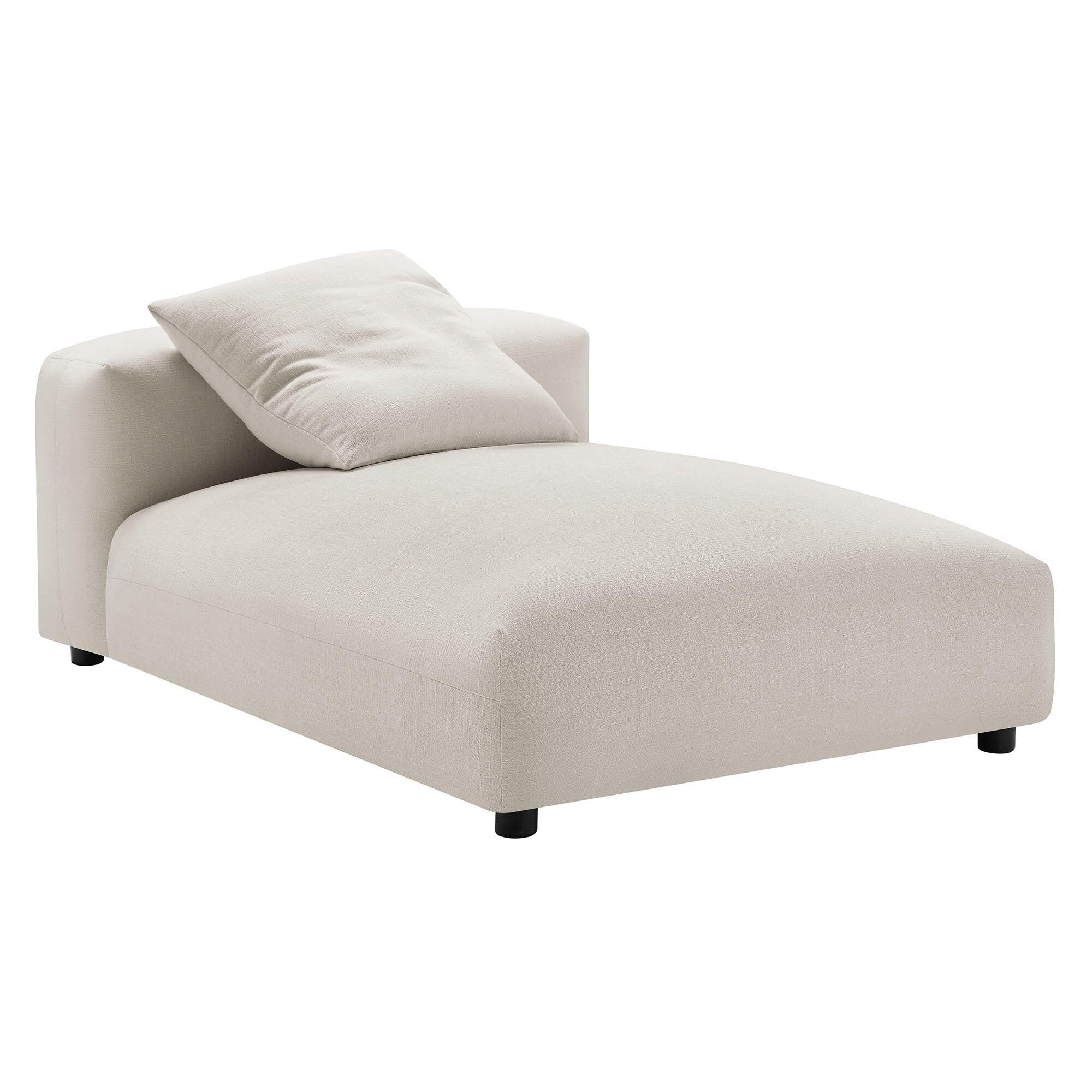 Modway Solace Oversized Chaise, Salt, large
