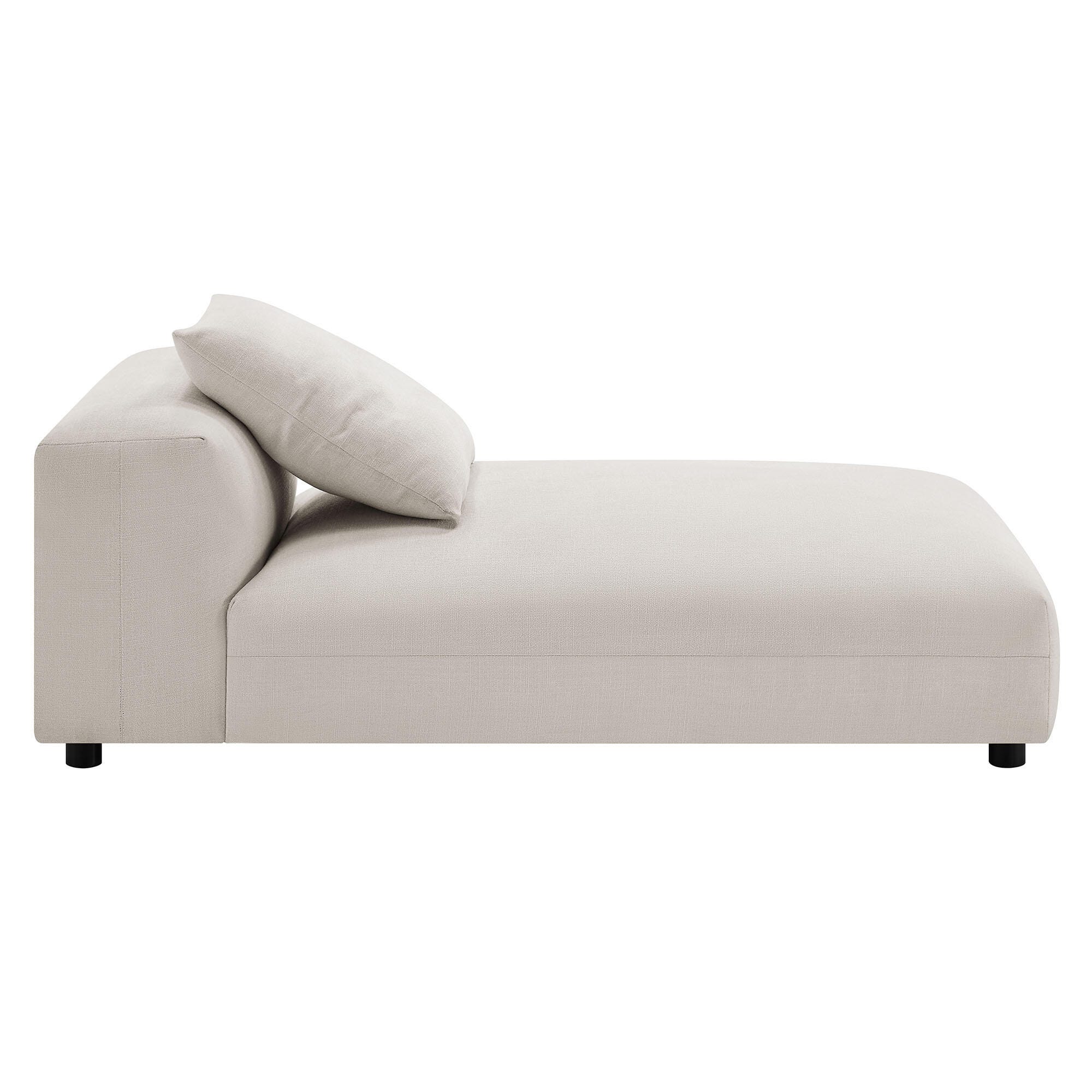 Modway Solace Oversized Chaise, Salt, large