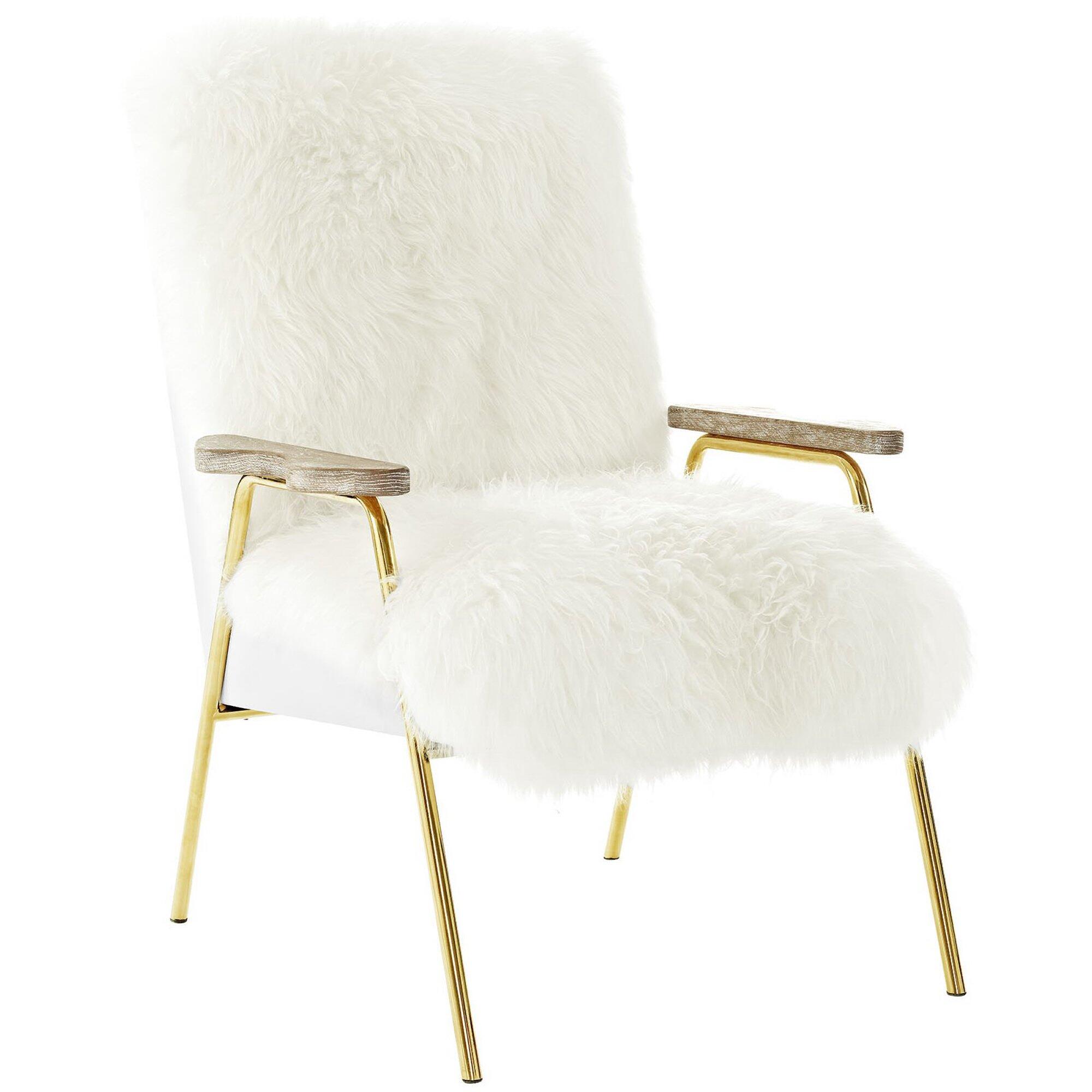 Modway Sprint Accent Chair, Brown/White, large