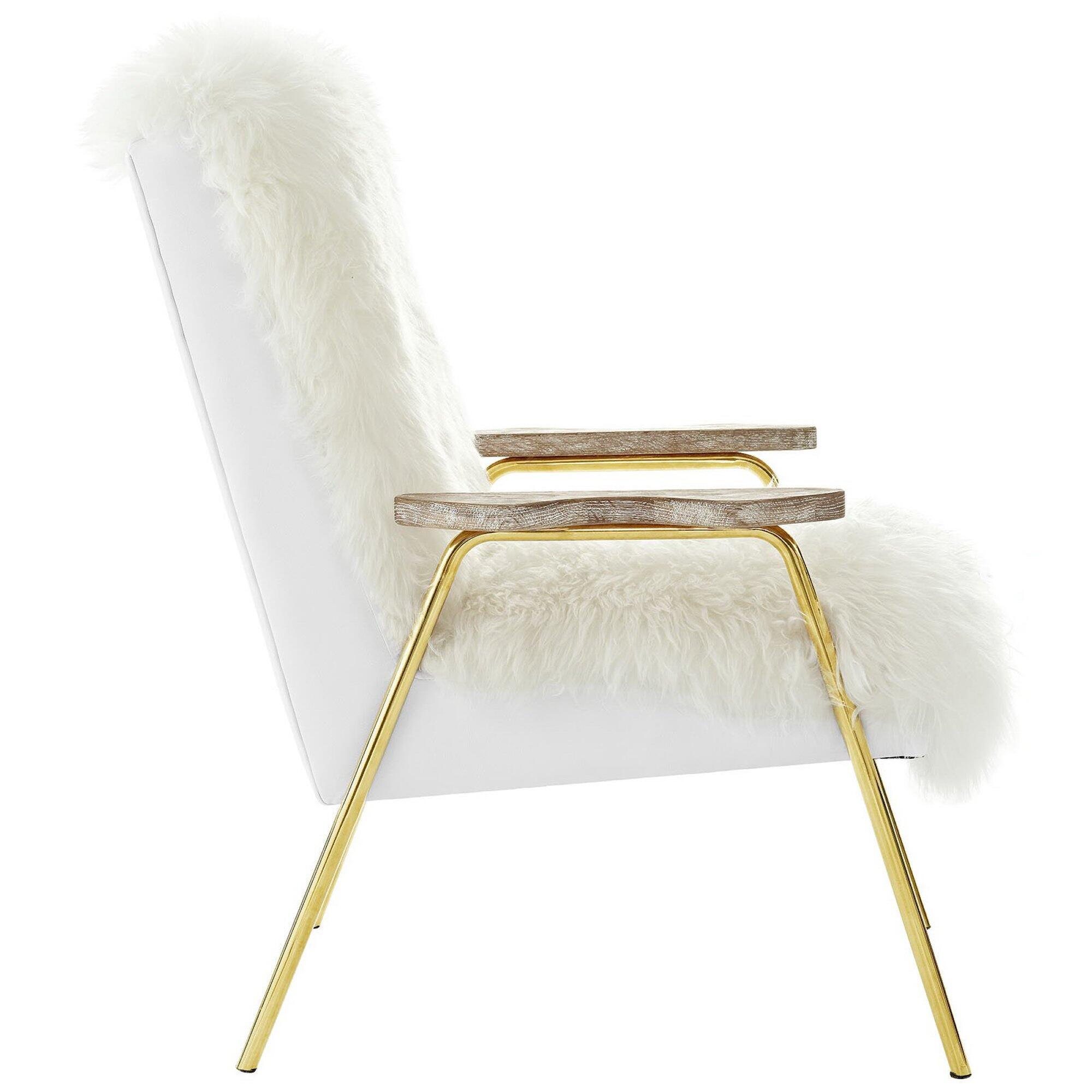 Modway Sprint Accent Chair, Brown/White, large