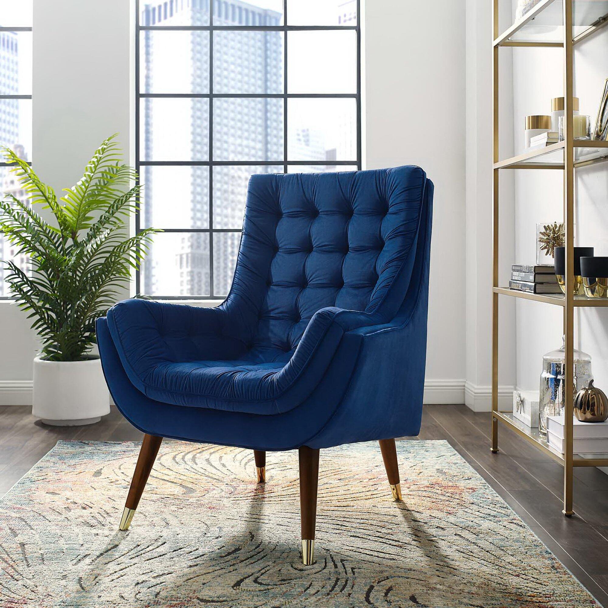 Modway Suggest Accent Chair, Navy, large