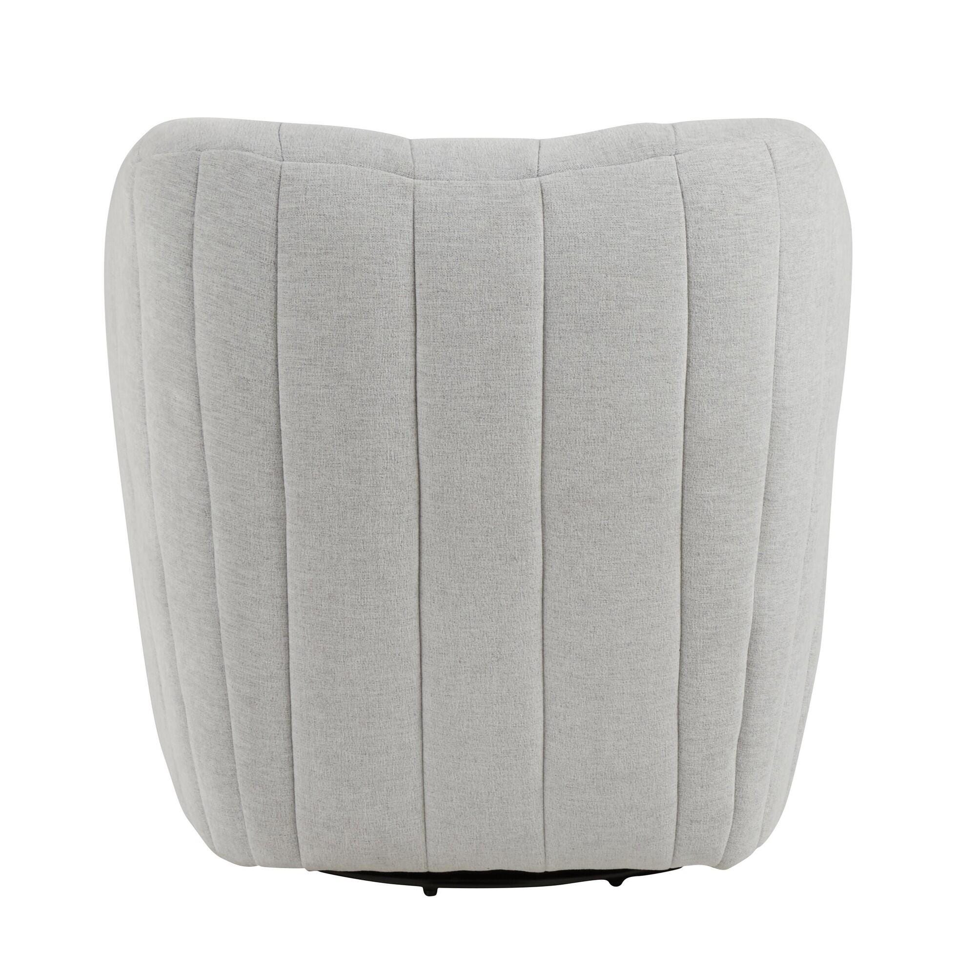 LumiSource Finley Swivel Accent Chair, Light Gray, large