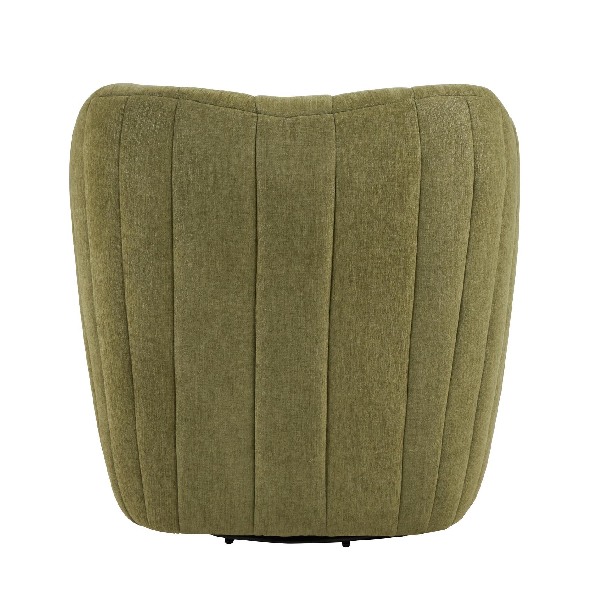 LumiSource Finley Swivel Accent Chair, Green, large