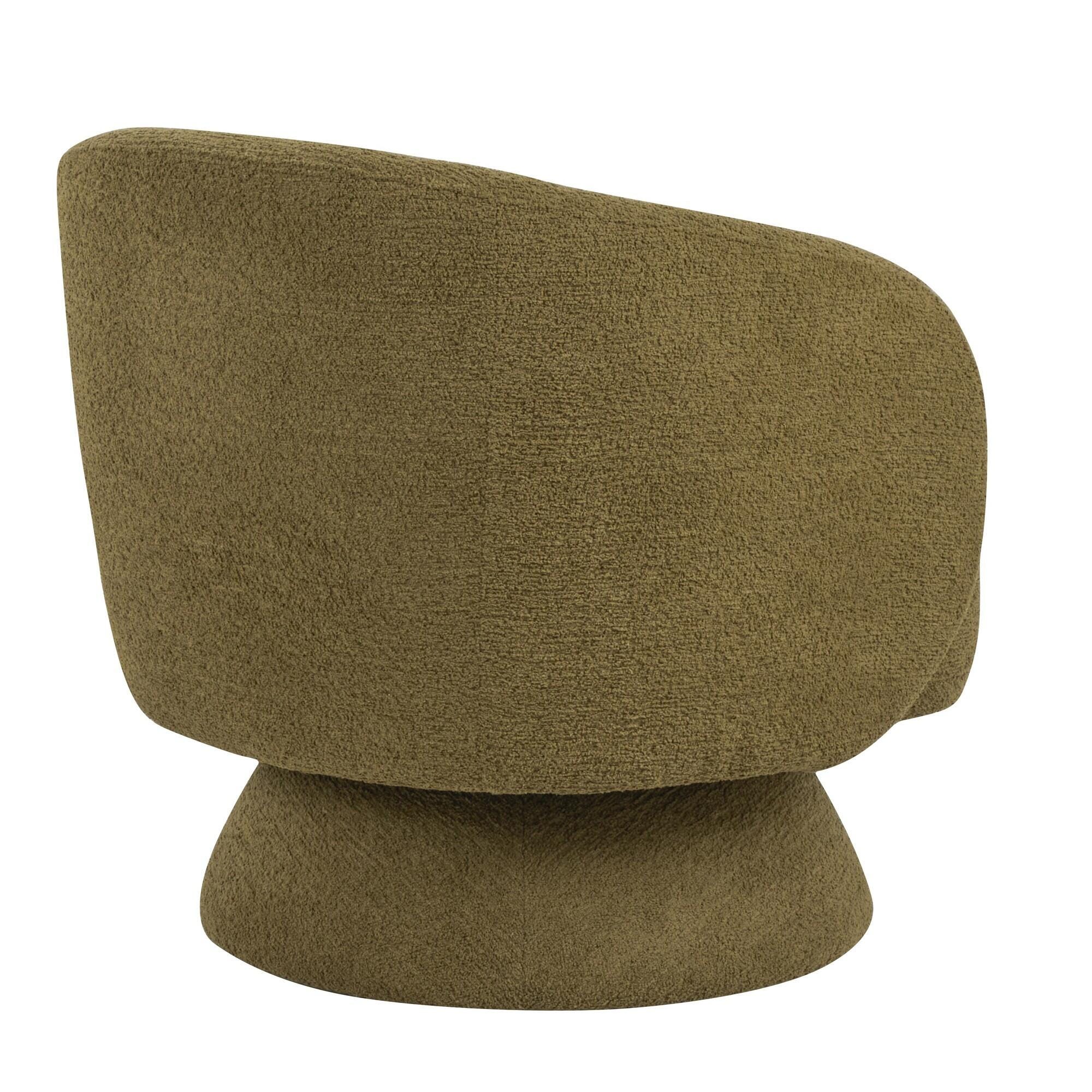 LumiSource Zara Swivel Accent Chair, Green, large