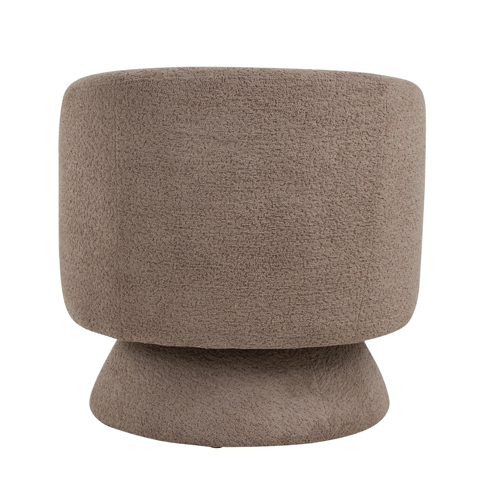 LumiSource Zara Swivel Accent Chair, Brown, large