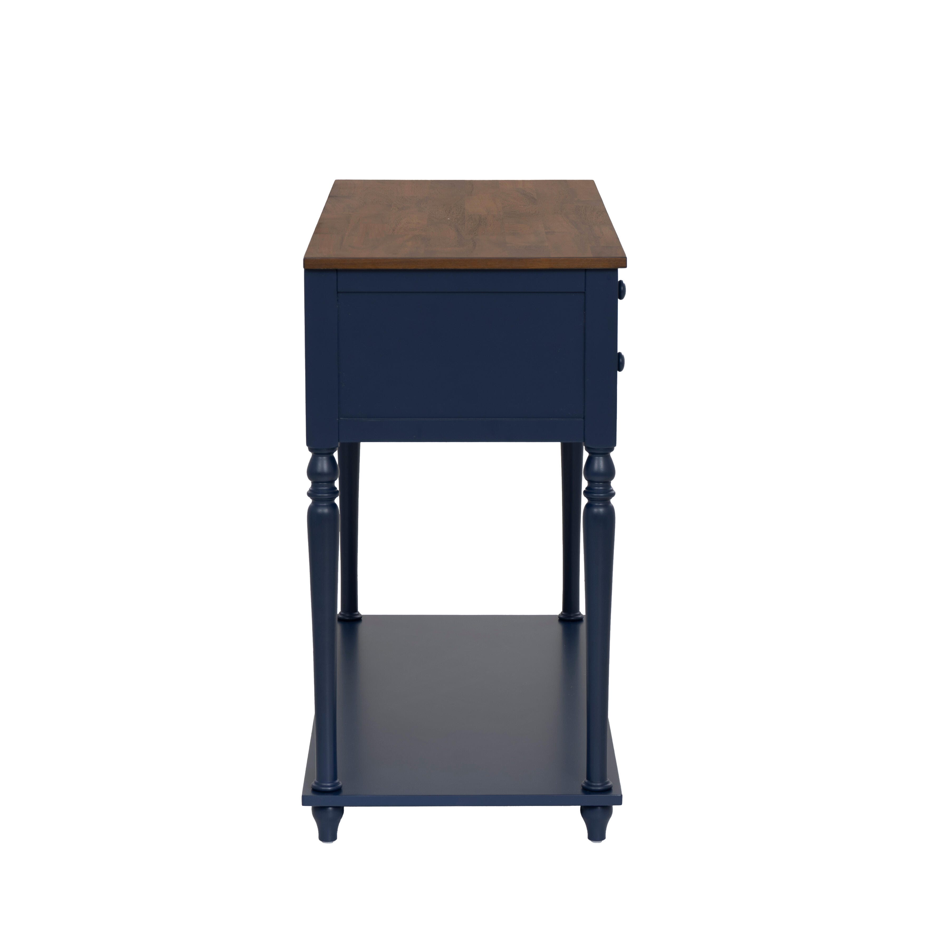 Linon Aster Console Table, Navy/Brown, large