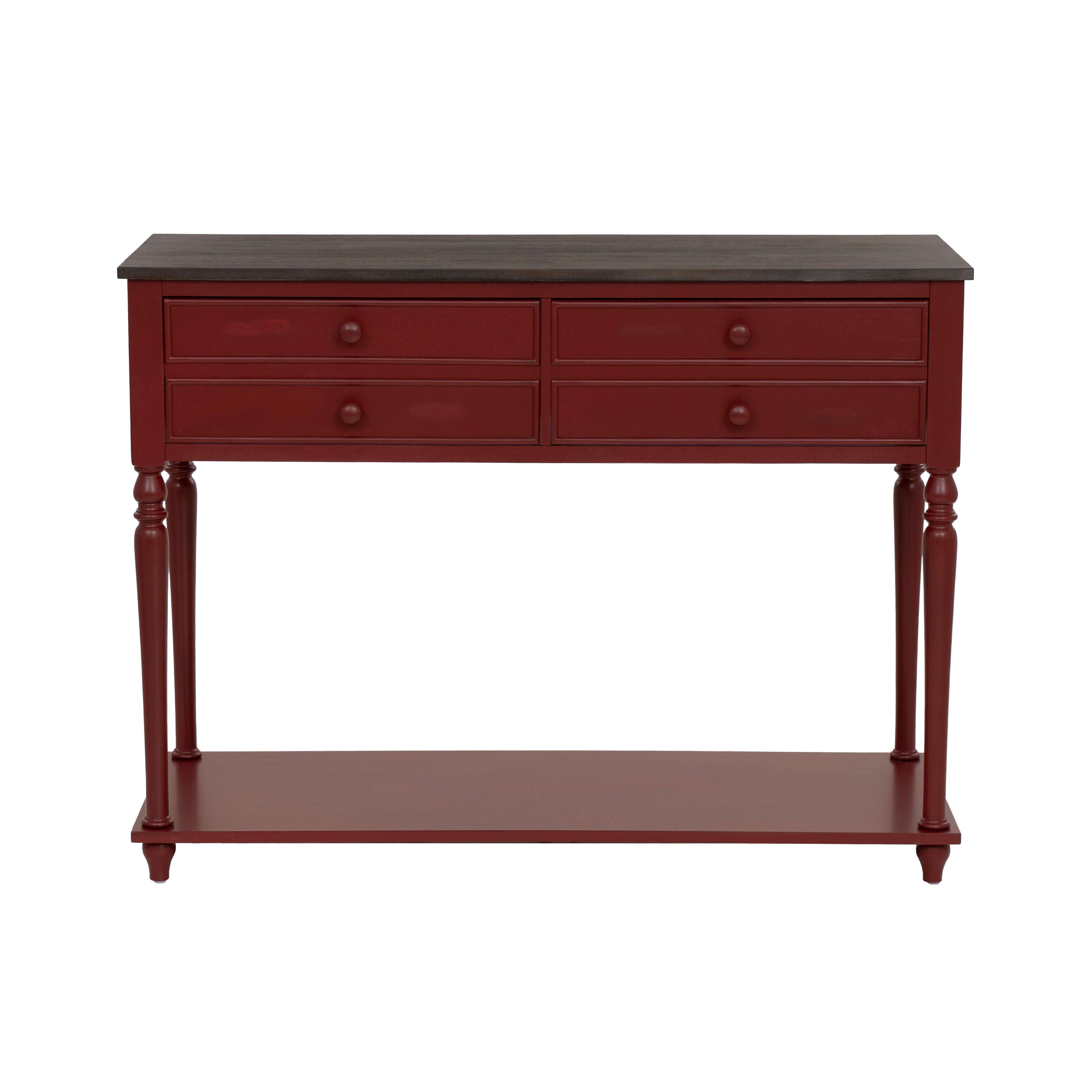 Linon Aster Console Table, Red/Black, large