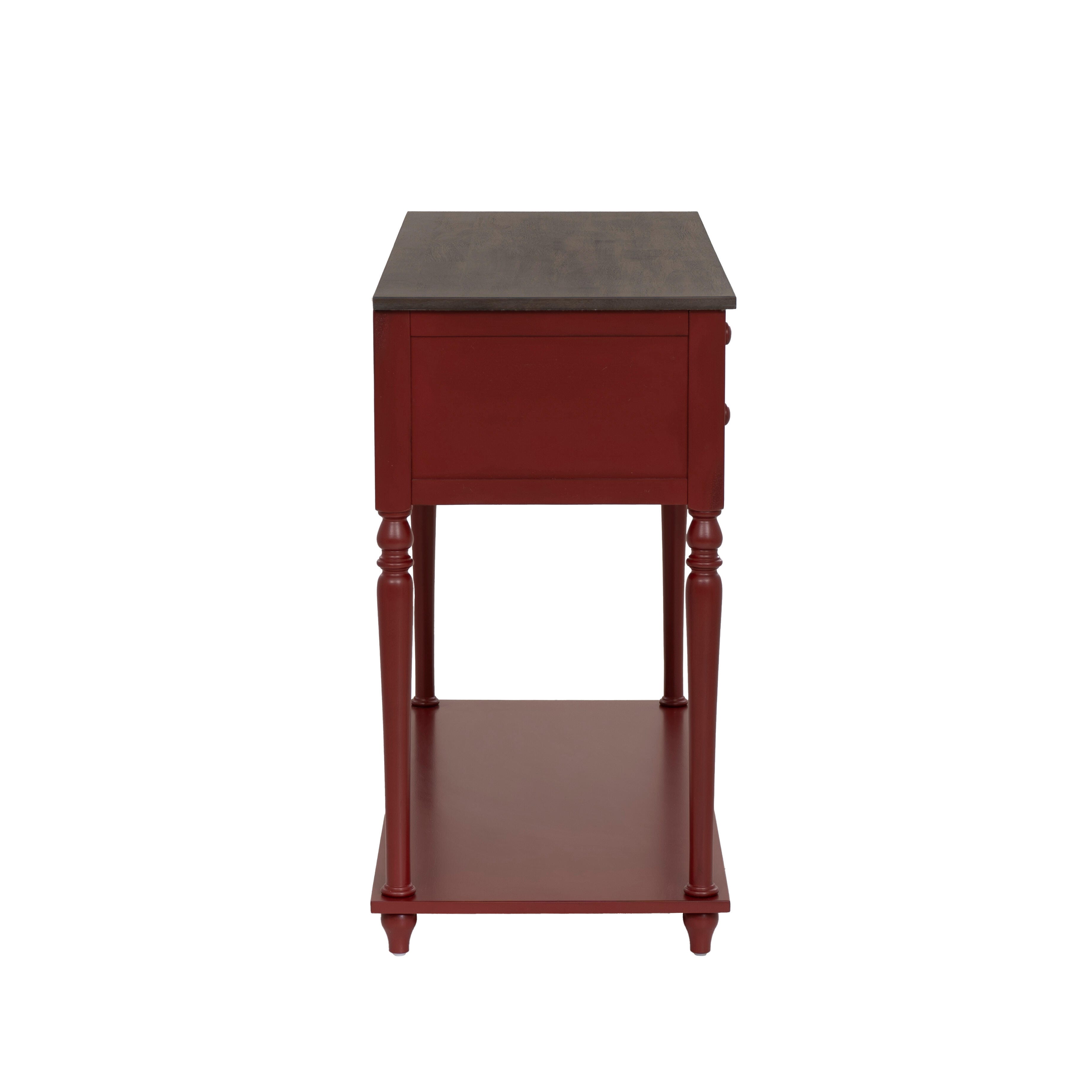 Linon Aster Console Table, Red/Black, large