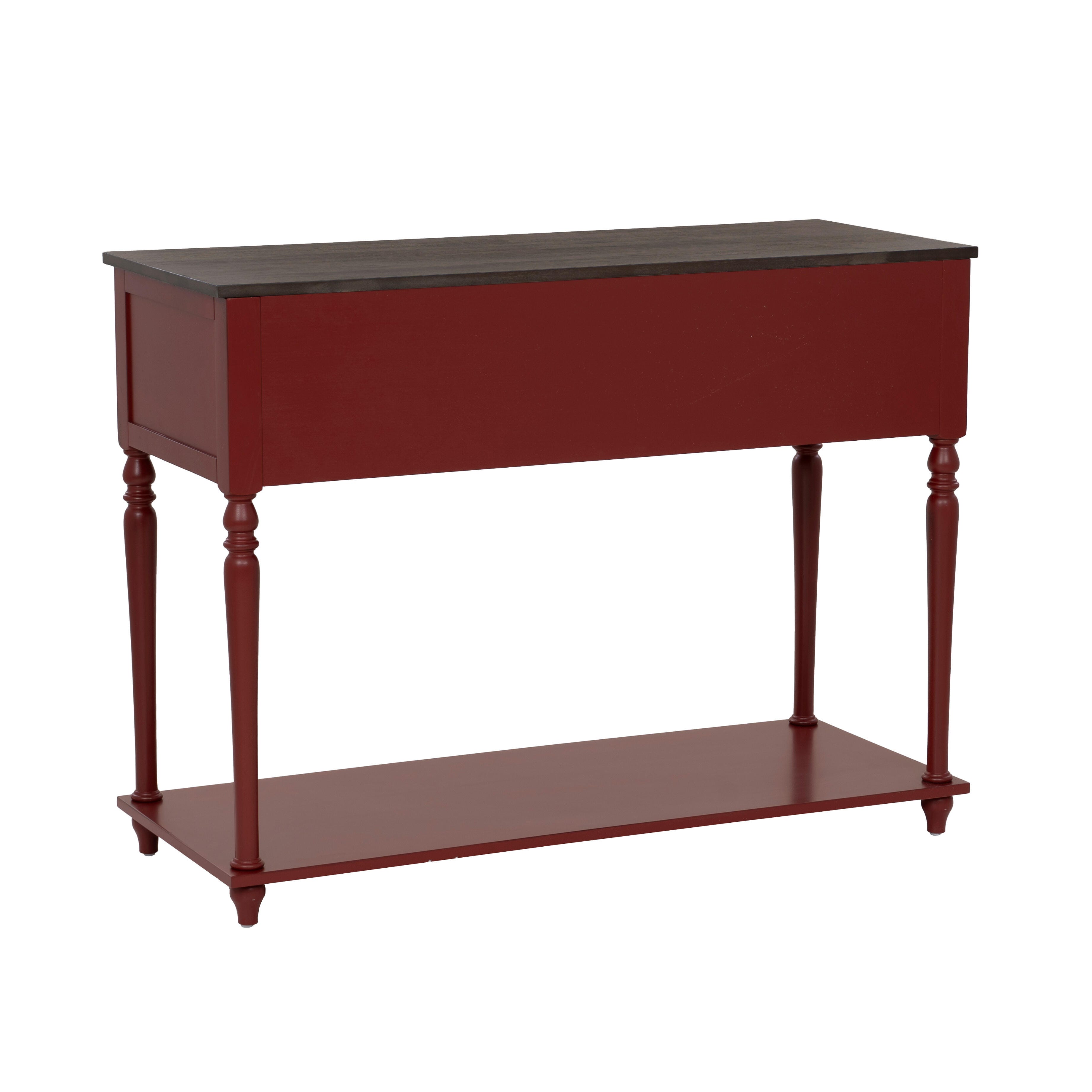 Linon Aster Console Table, Red/Black, large