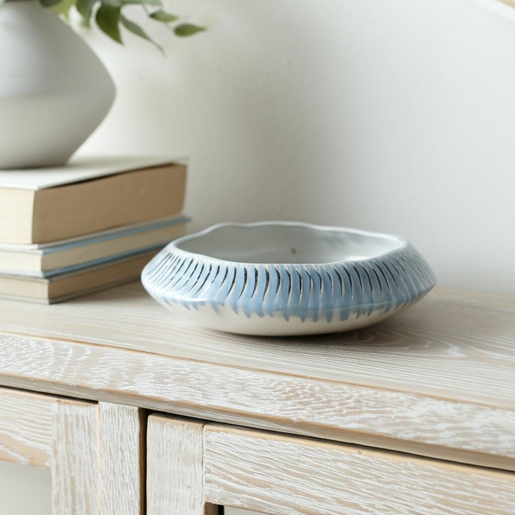 Howard Elliott Blue Ridge Decorative Bowl, , rollover