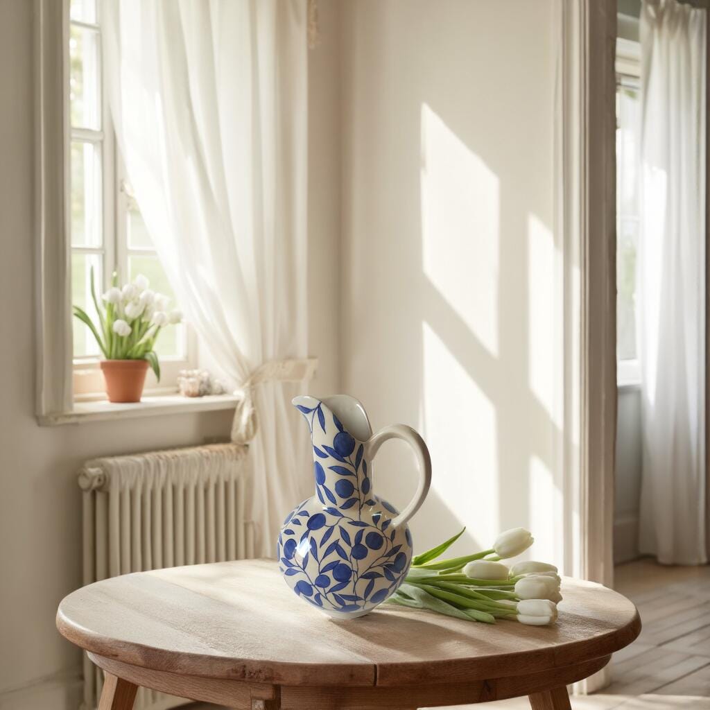 Howard Elliott Olivia Vase, Blue, rollover