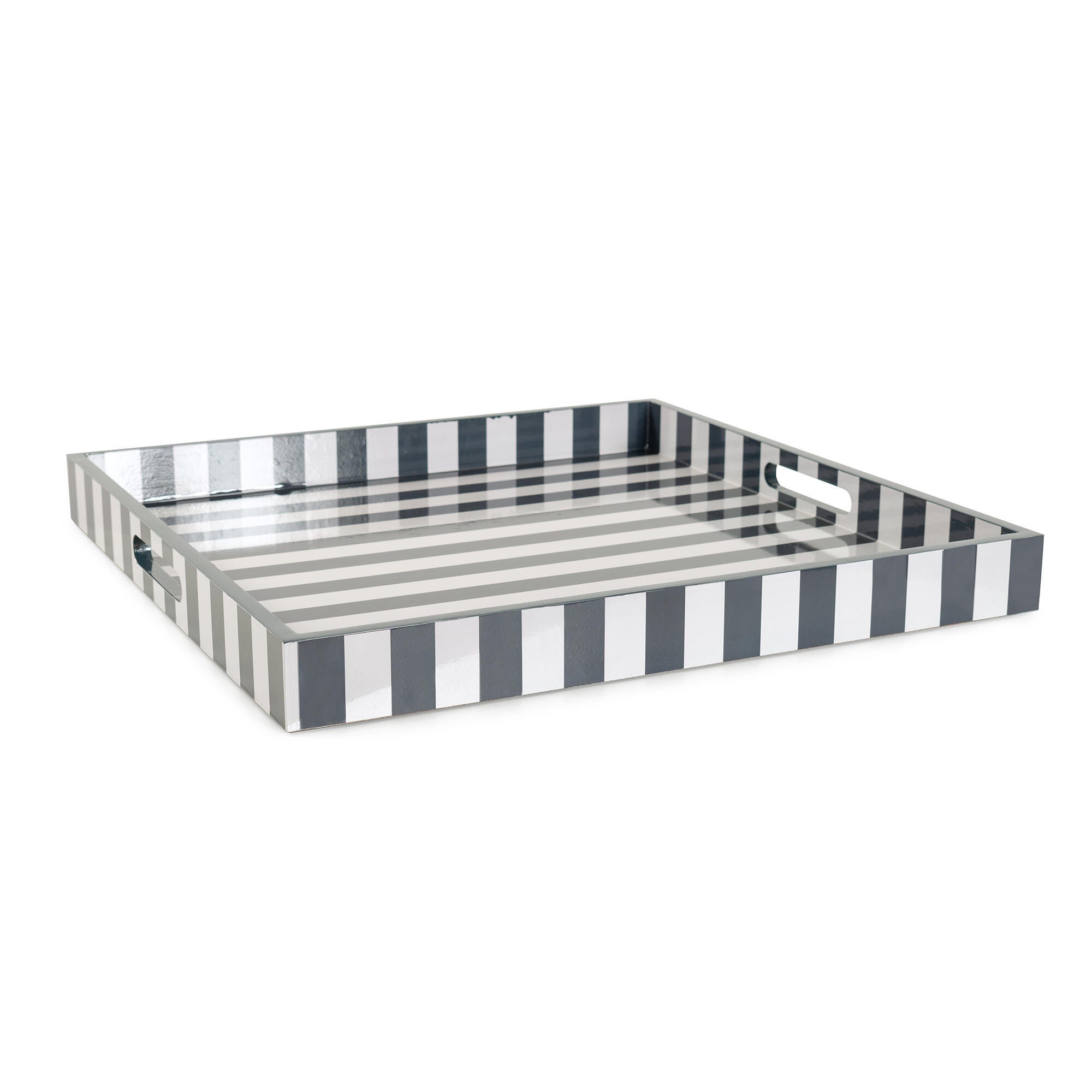 Howard Elliott Soho Decorative Tray, Navy Blue/White, large