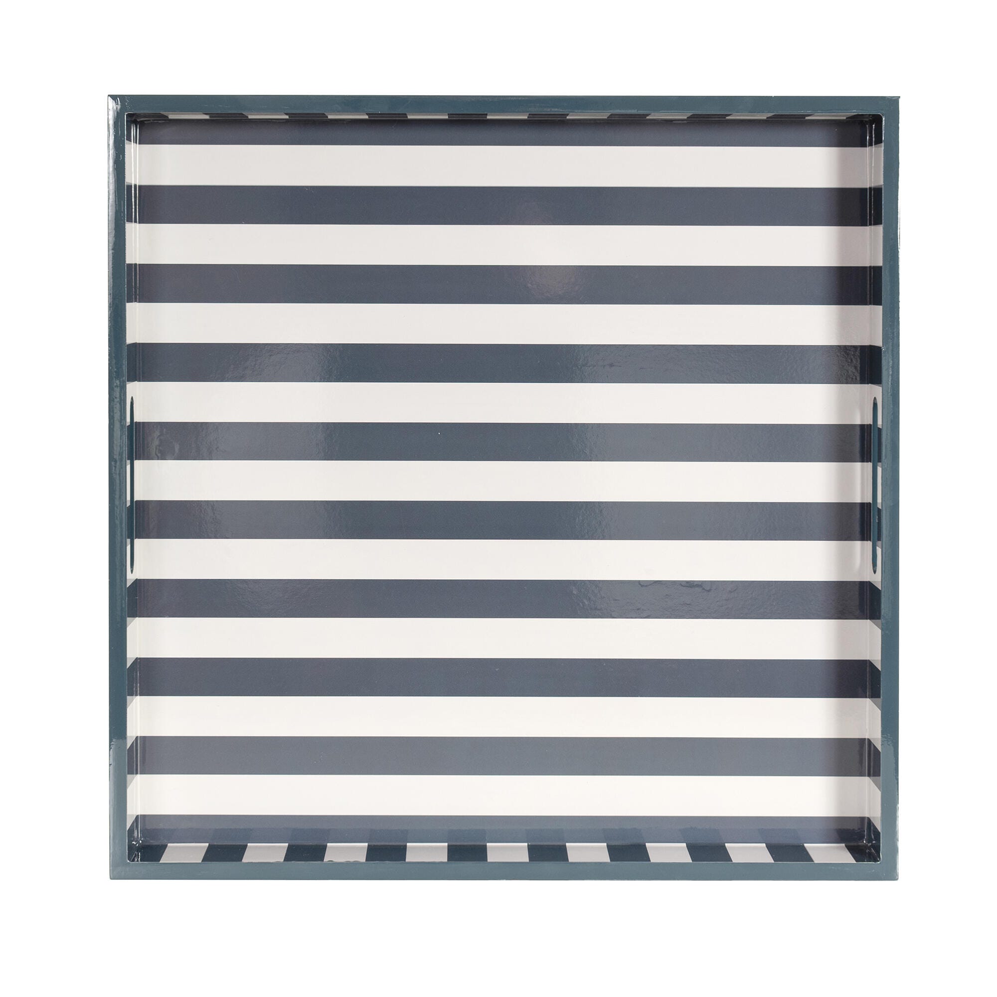 Howard Elliott Soho Decorative Tray, Navy Blue/White, large