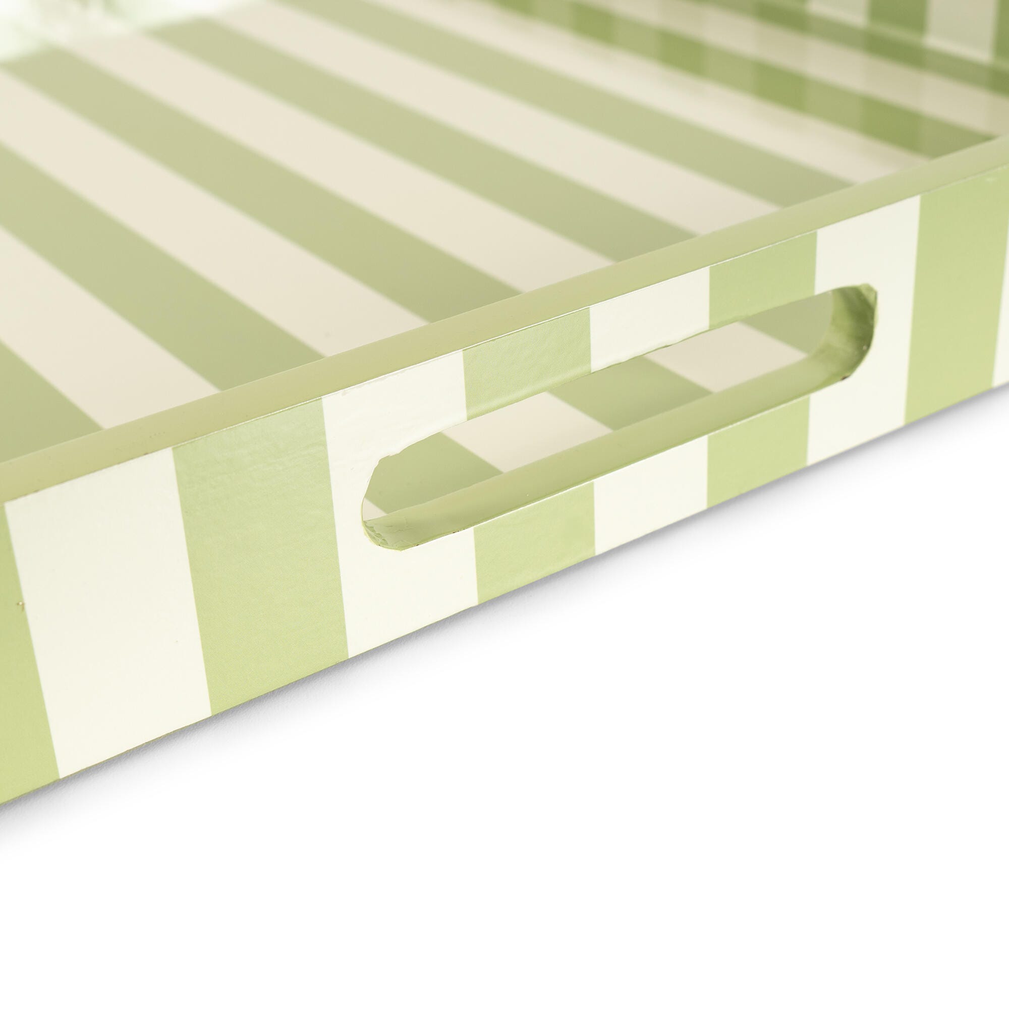 Howard Elliott Soho Decorative Tray, Lime Green/White, large