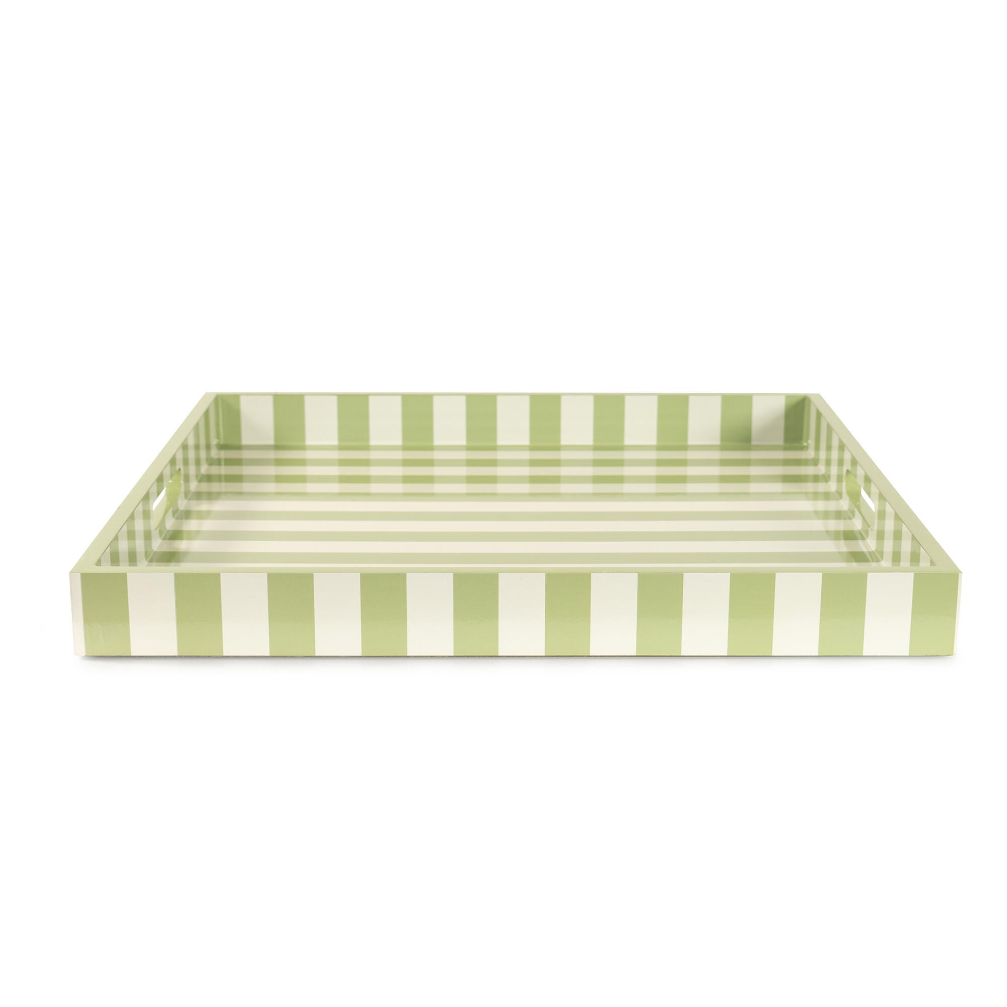 Howard Elliott Soho Decorative Tray, Lime Green/White, large