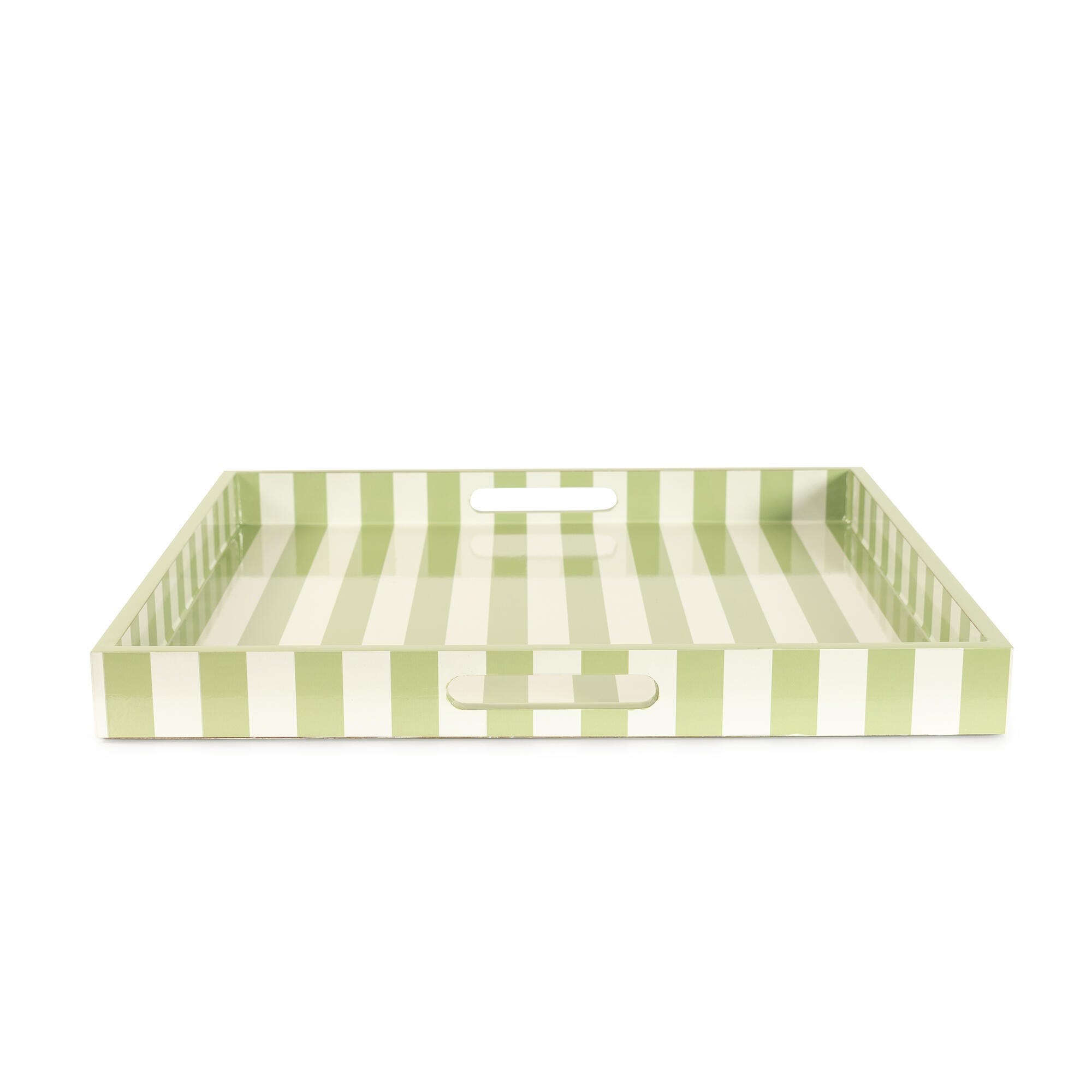 Howard Elliott Soho Decorative Tray, Lime Green/White, large