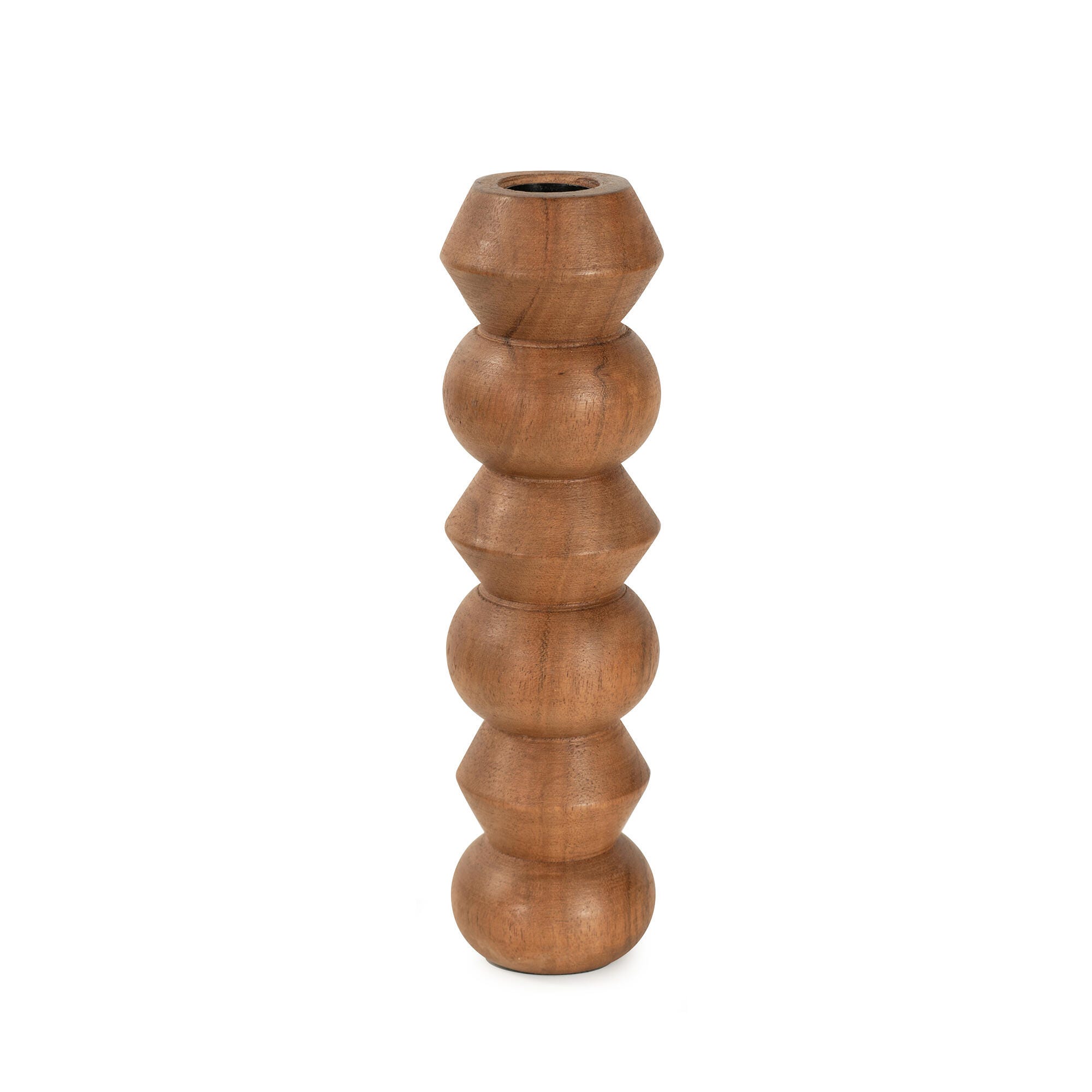 Howard Elliott Timber Candle Holder, , large