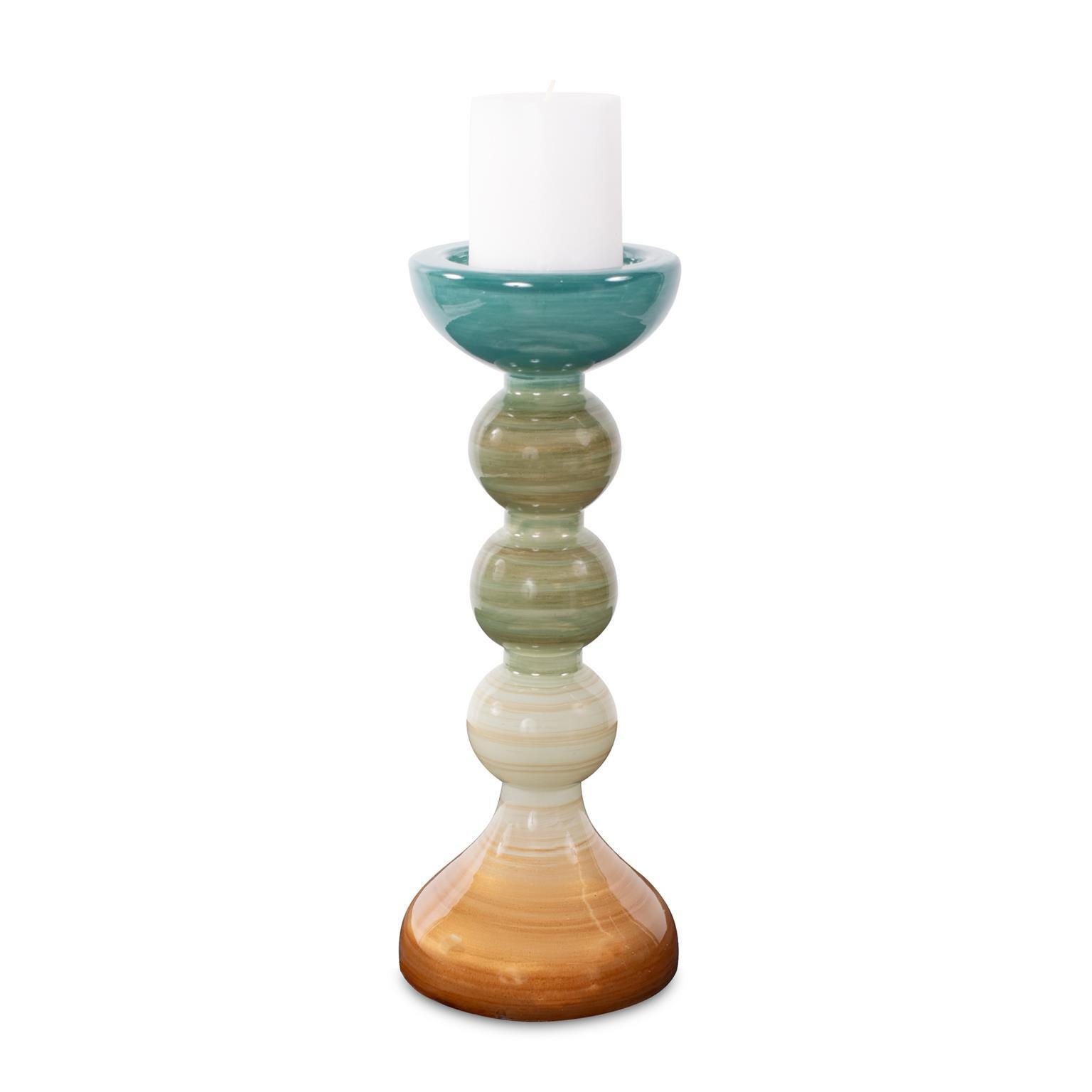 Howard Elliott The Capri Stripe Abstract Candle Holder, , large