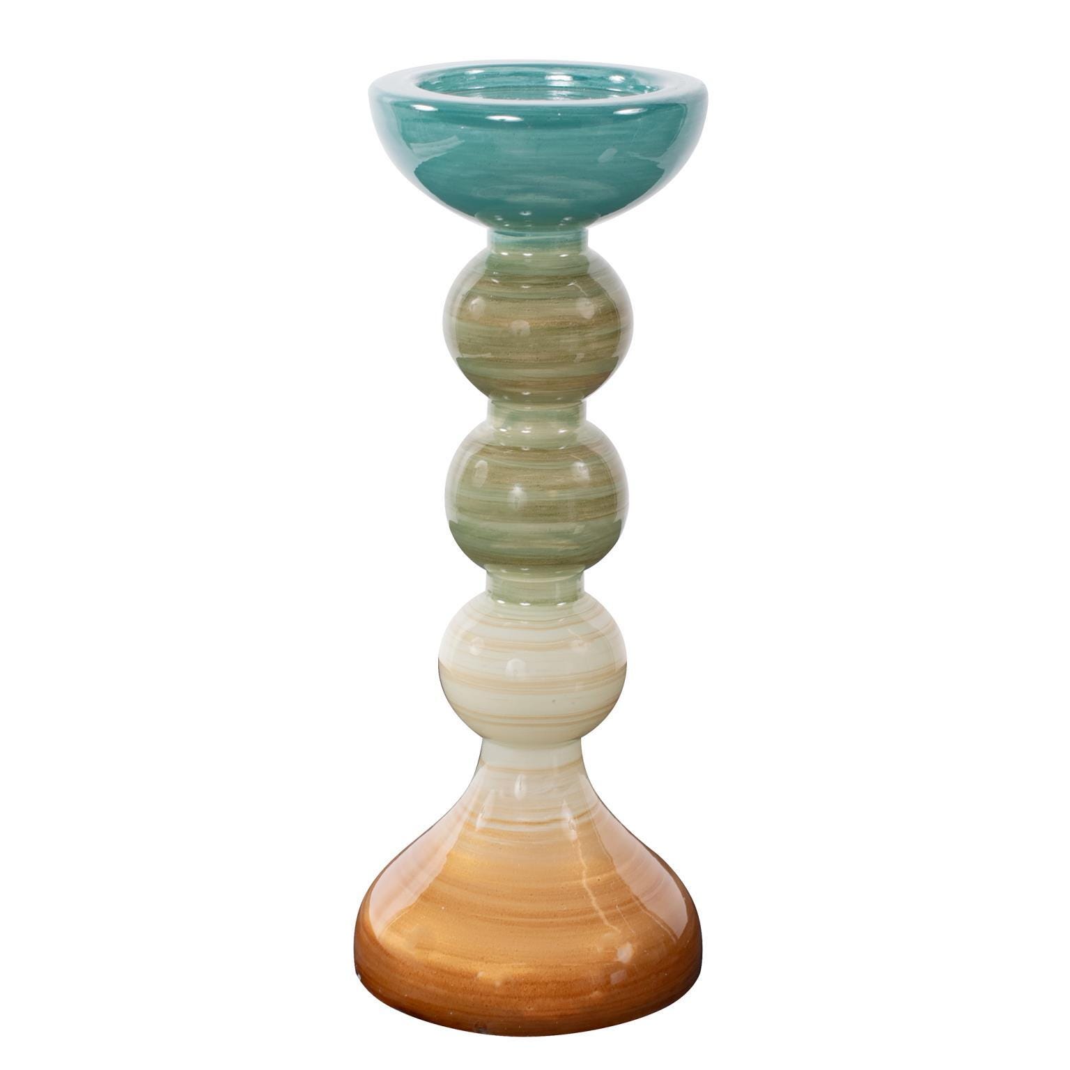 Howard Elliott The Capri Stripe Abstract Candle Holder, , large