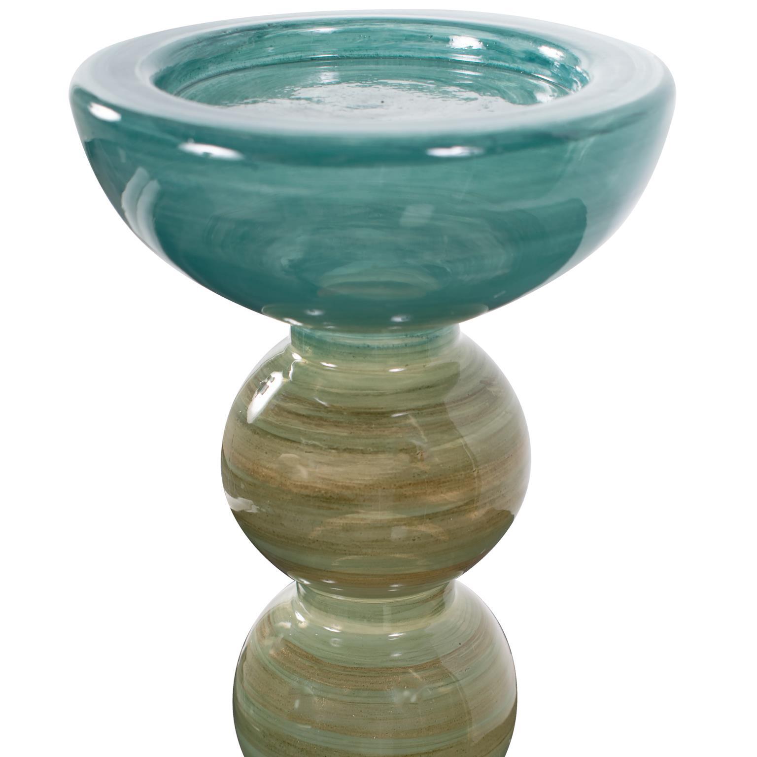 Howard Elliott The Capri Stripe Abstract Candle Holder, , large