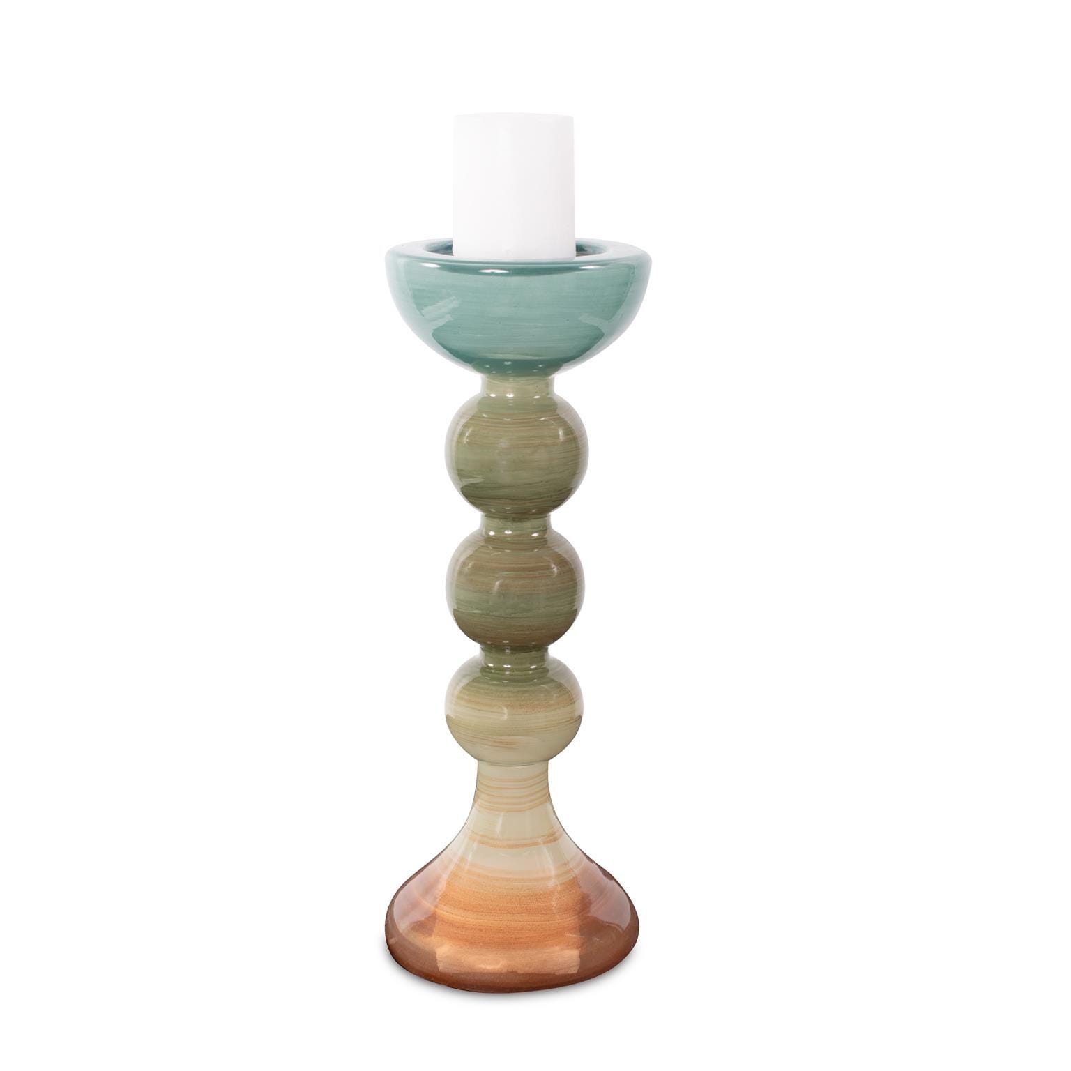 Howard Elliott The Capri Stripe Candle Holder, , large