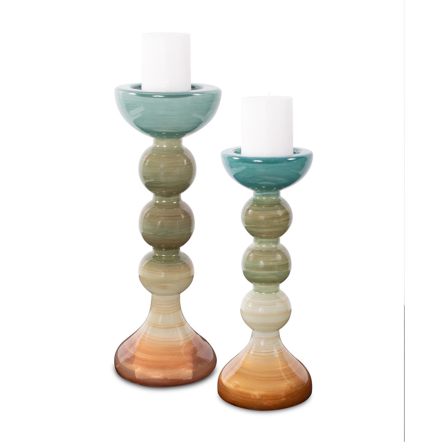 Howard Elliott The Capri Stripe Candle Holder, , large
