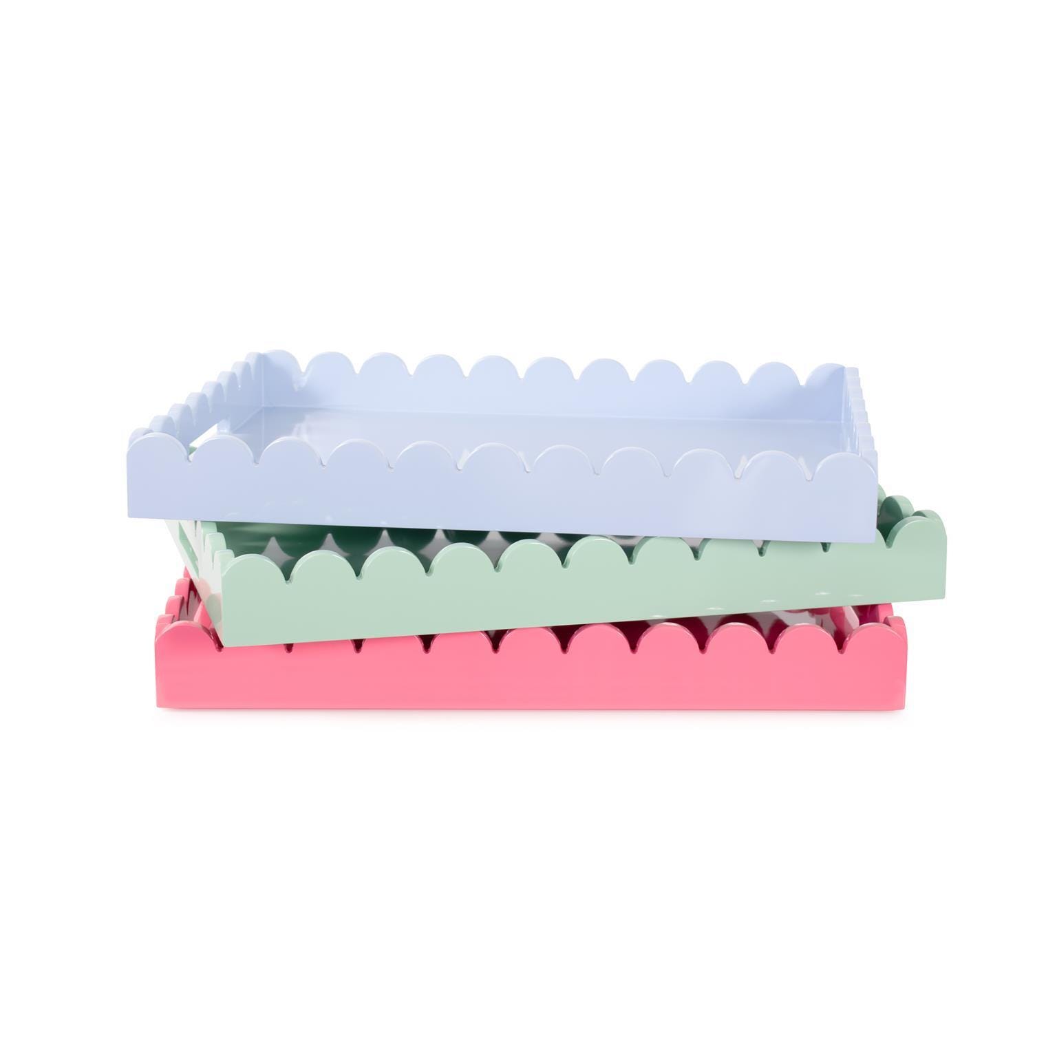 Howard Elliott The Riviera Decorative Tray, Light Blue/Gray, large