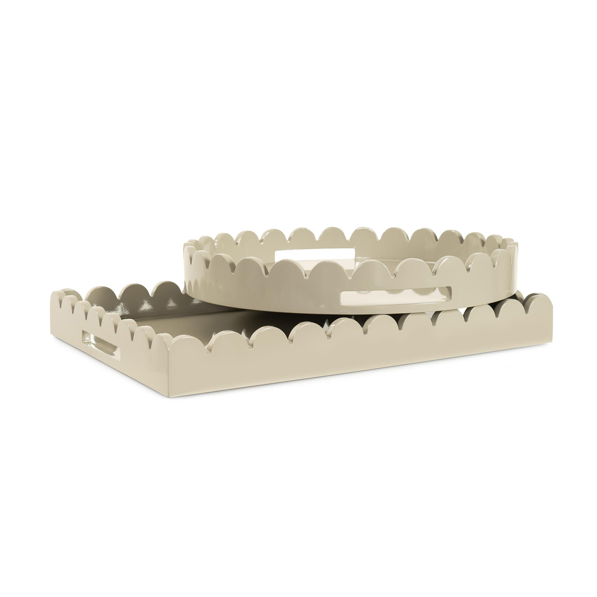 Howard Elliott The Riviera Decorative Tray, Taupe, large