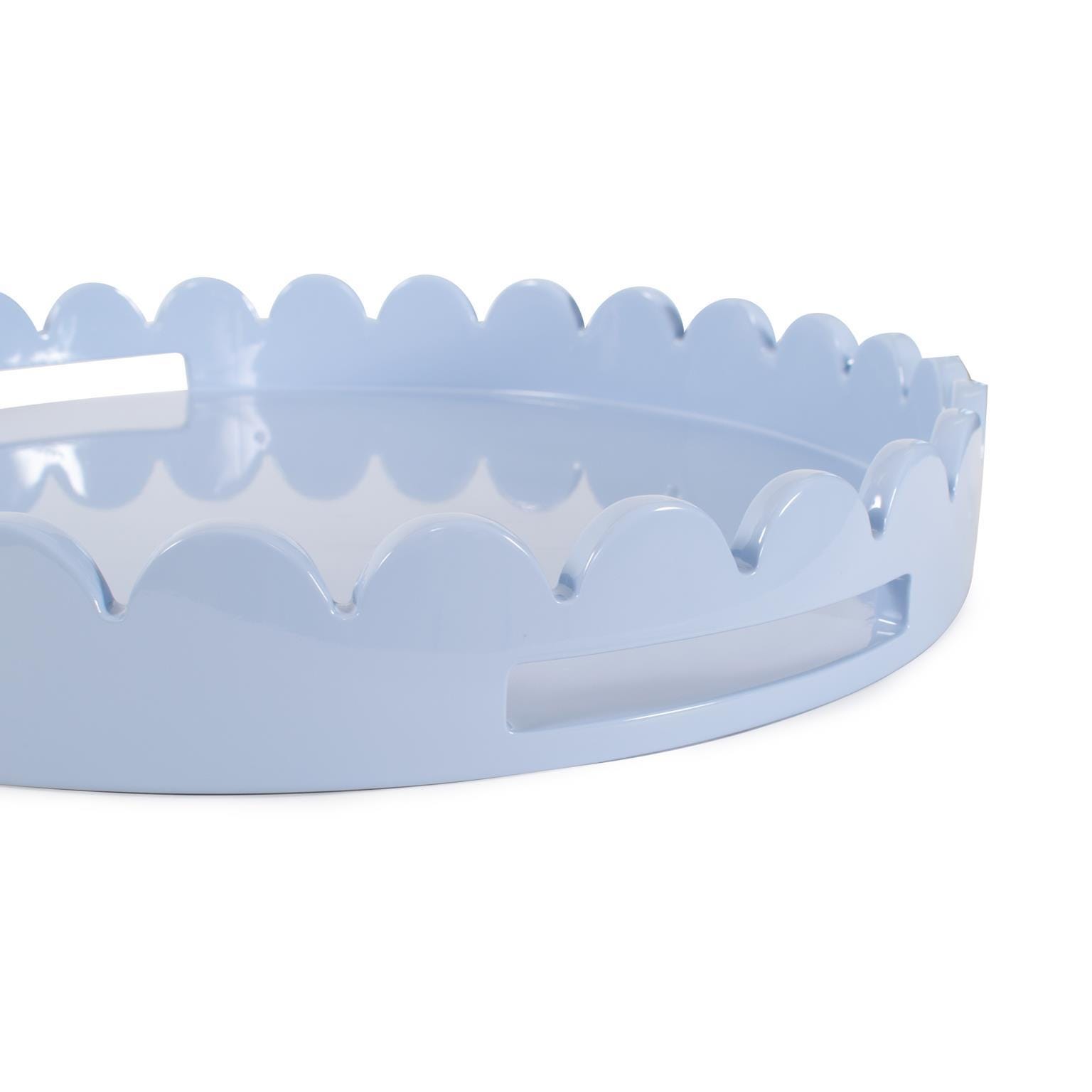 Howard Elliott The Riviera Stylish Decorative Tray, Light Blue/Gray, large