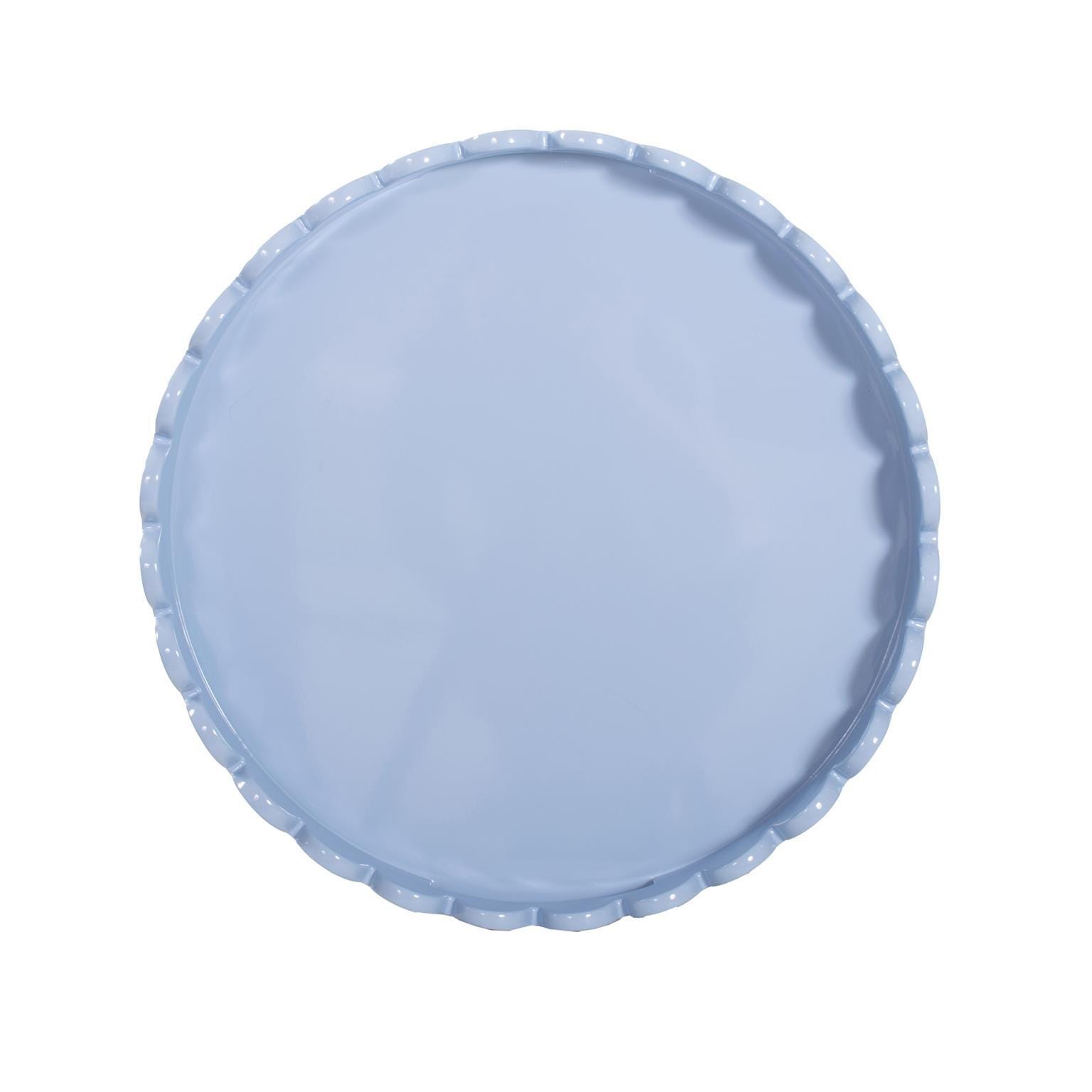 Howard Elliott The Riviera Stylish Decorative Tray, Light Blue/Gray, large
