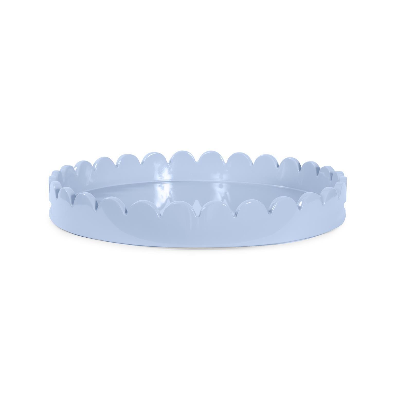 Howard Elliott The Riviera Stylish Decorative Tray, Light Blue/Gray, large
