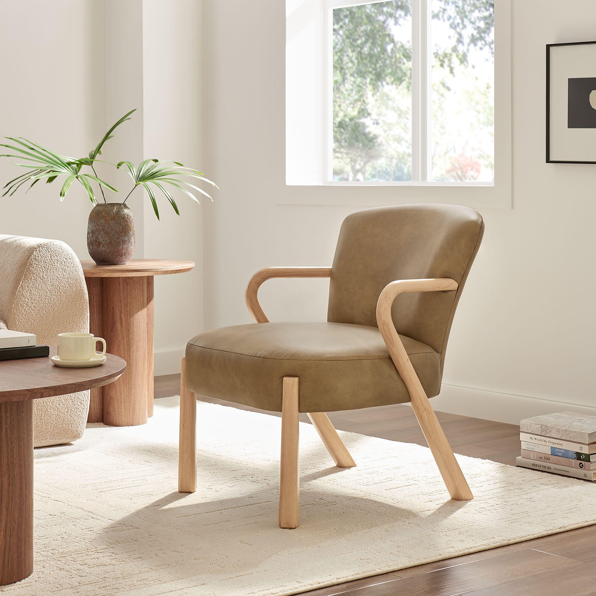 Modway Arden Accent Armchair, Toast, rollover