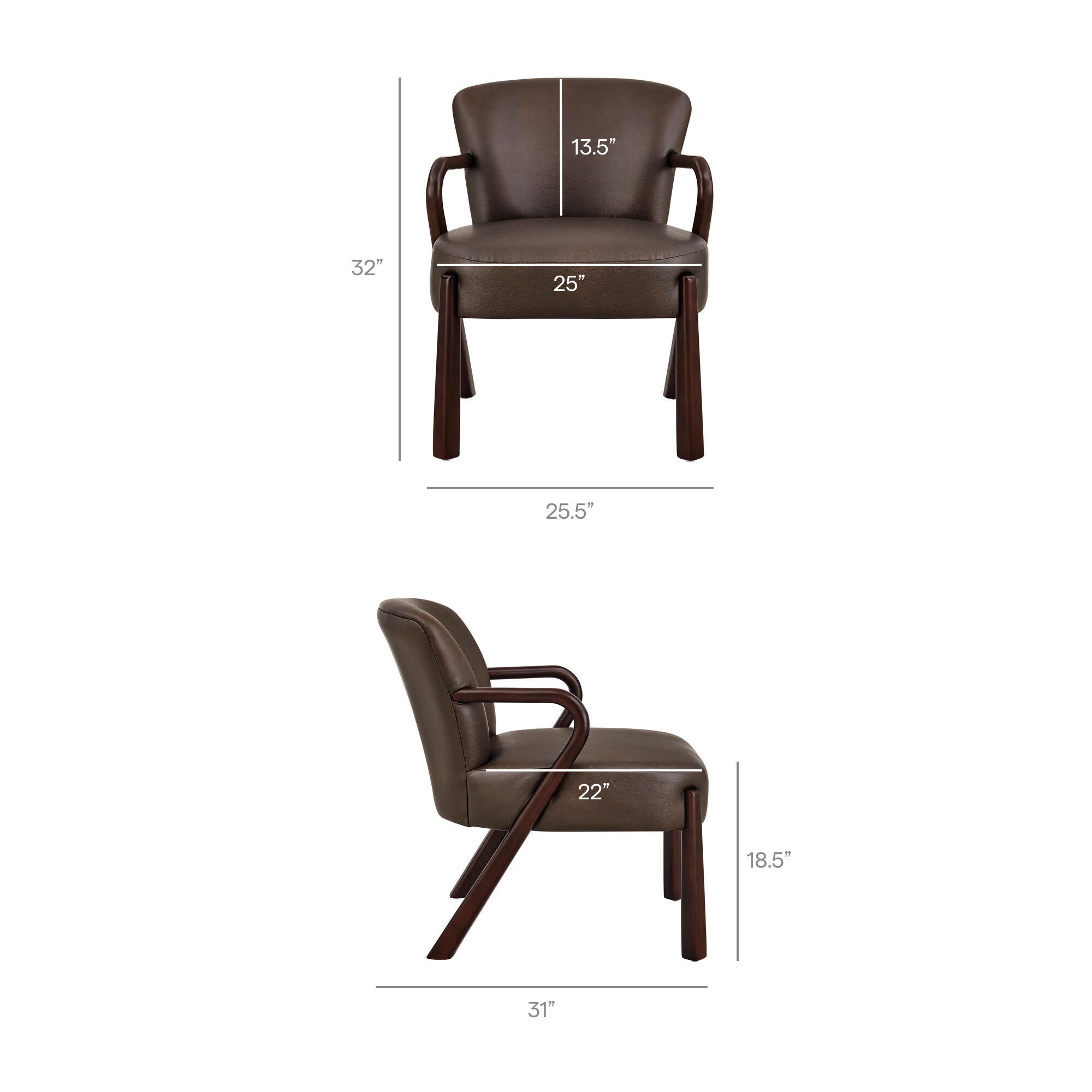 Modway Arden Accent Armchair, Espresso, large