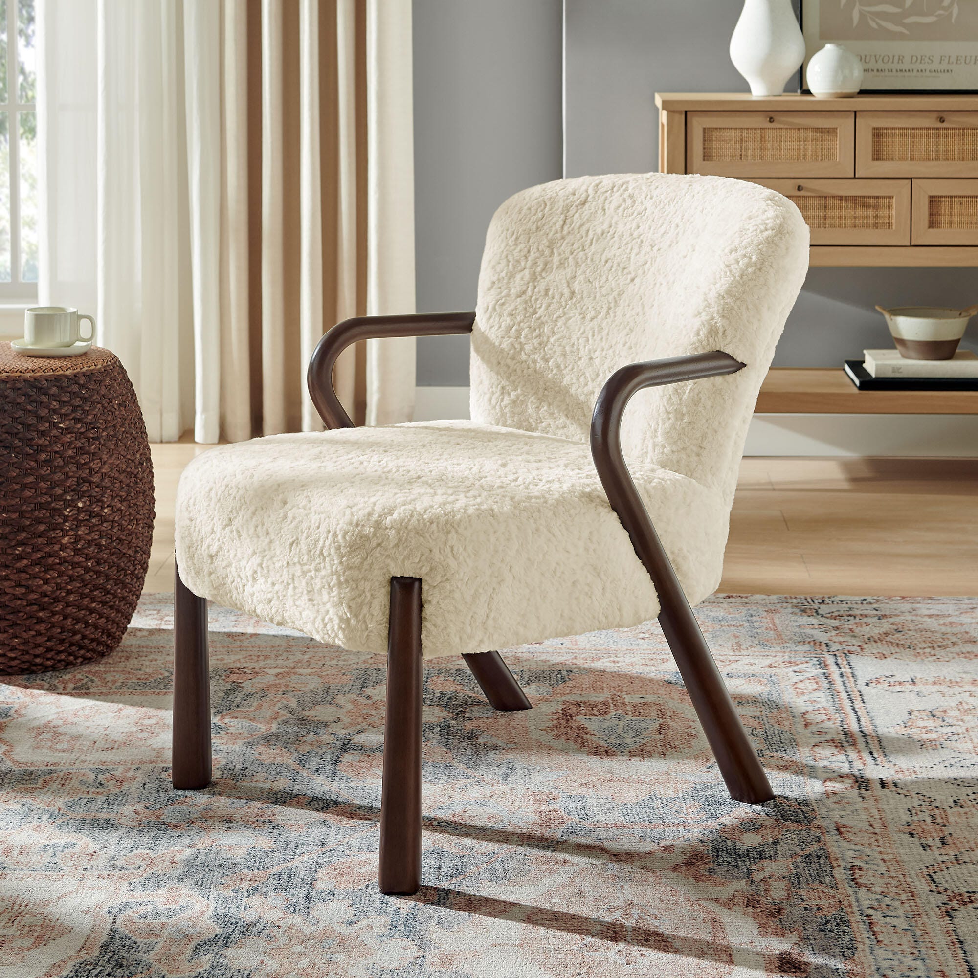 Modway Arden Accent Chair, Ecru, rollover