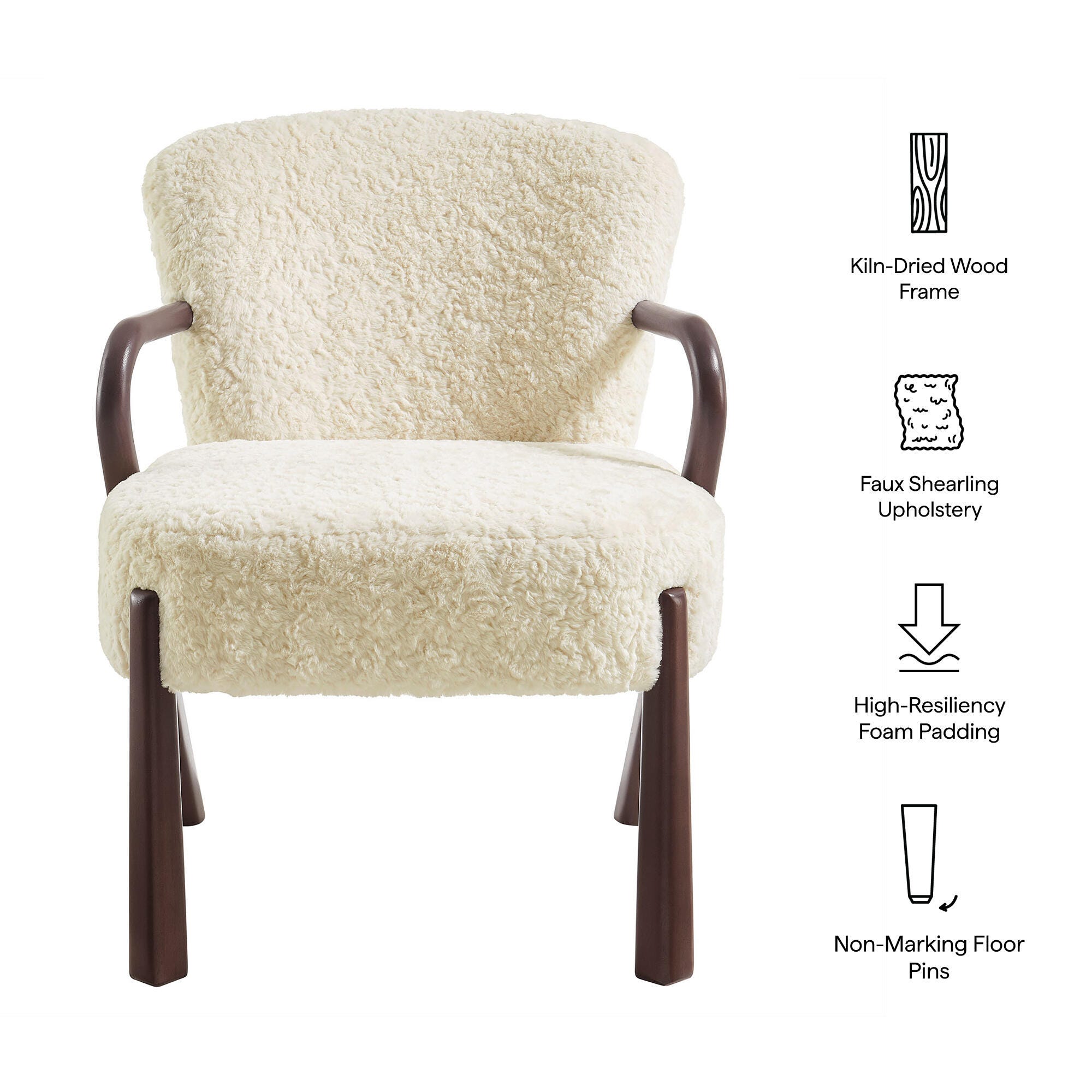 Modway Arden Accent Chair, Ecru, large