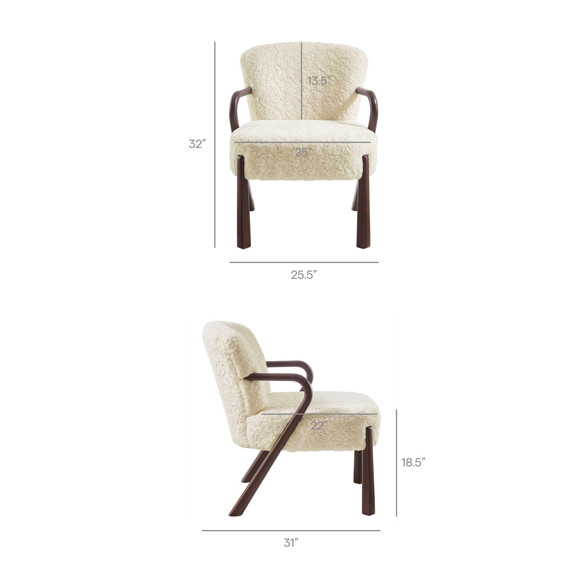 Modway Arden Accent Chair, Ecru, large