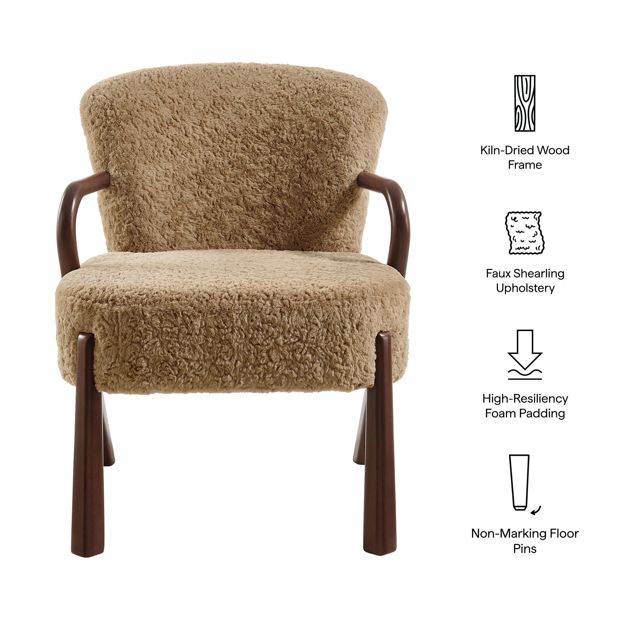 Modway Arden Accent Chair, Sand, large